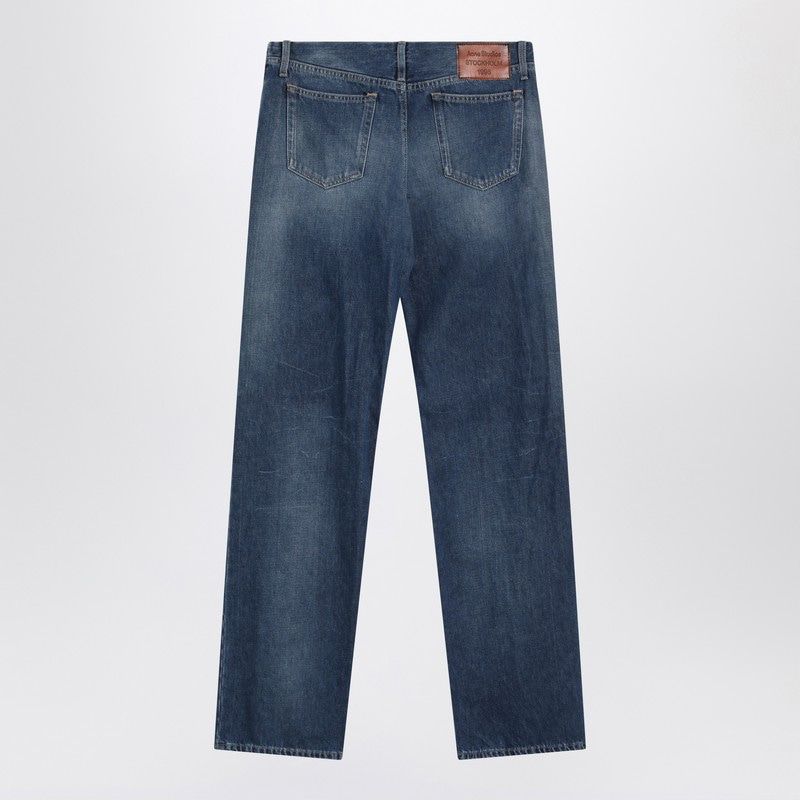 ACNE STUDIOS Sculptural Denim Trousers with Bandless Waistband