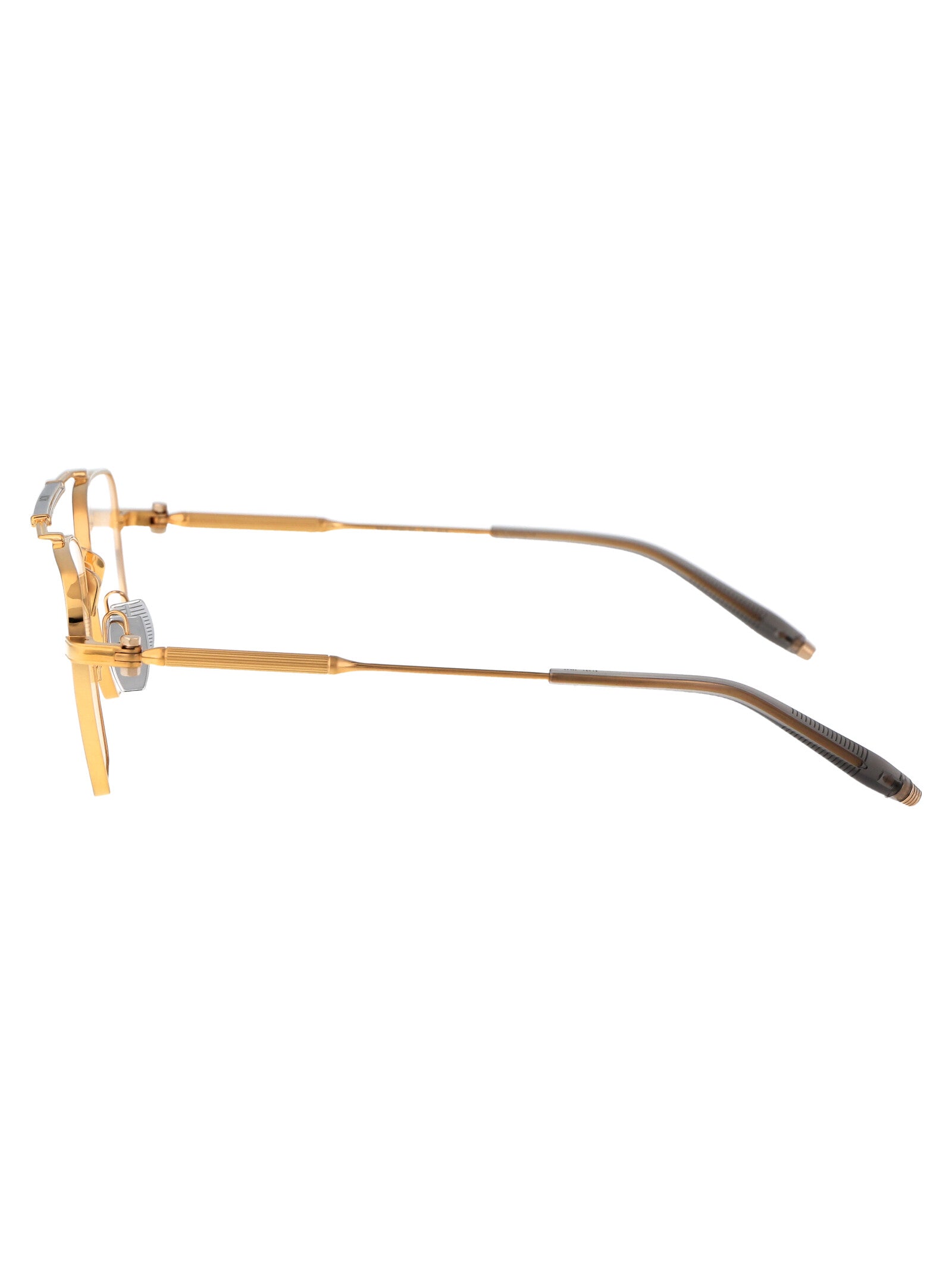 AKONI Brushed Gold and Silver Titanium Optical Glasses - Unisex
