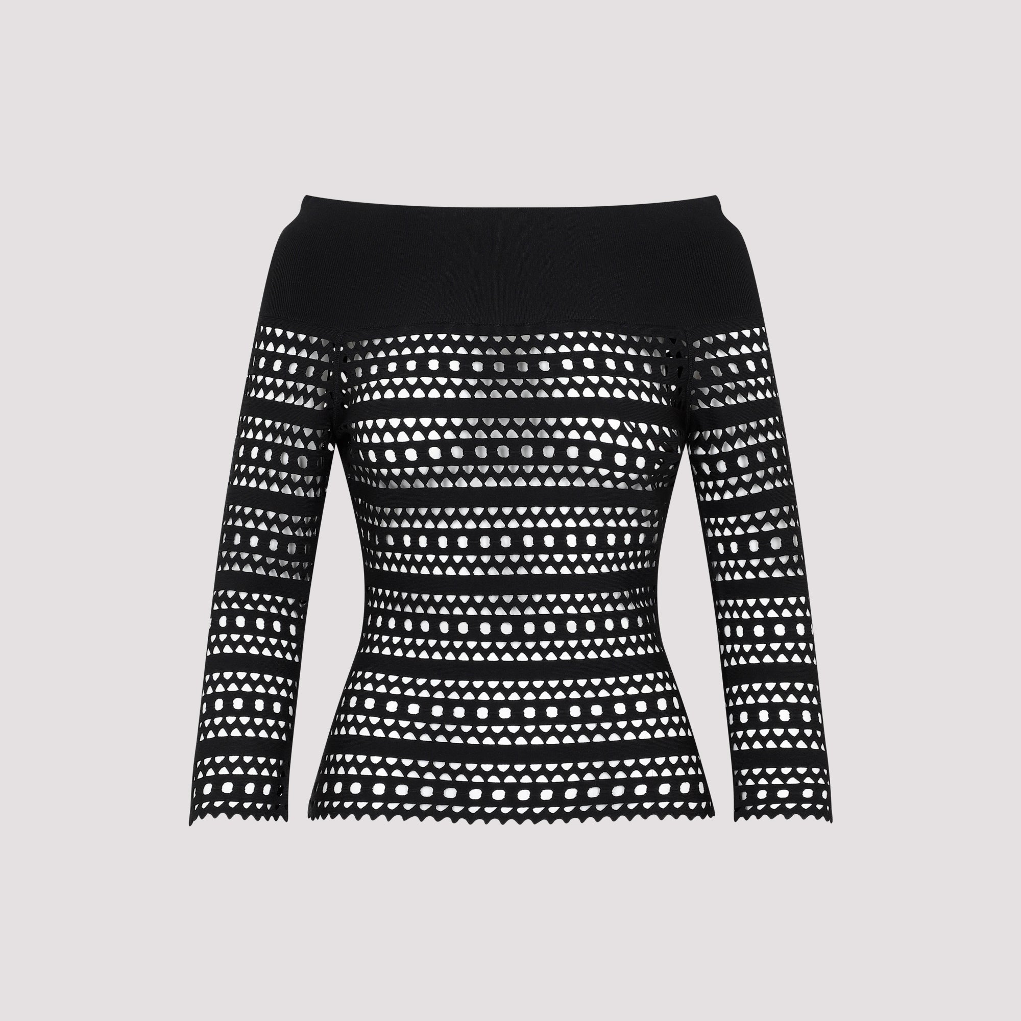 ALAÏA Laser-Cut Bardot Top