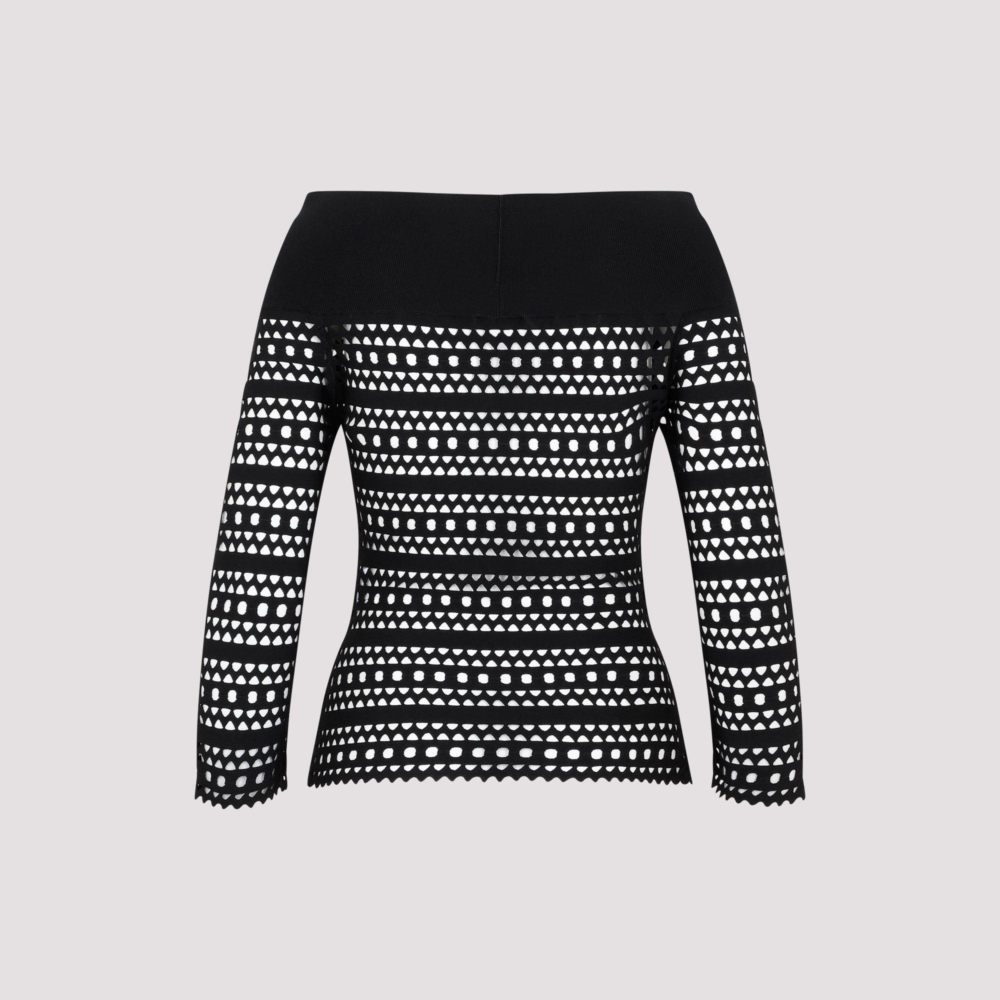 ALAÏA Laser-Cut Bardot Top
