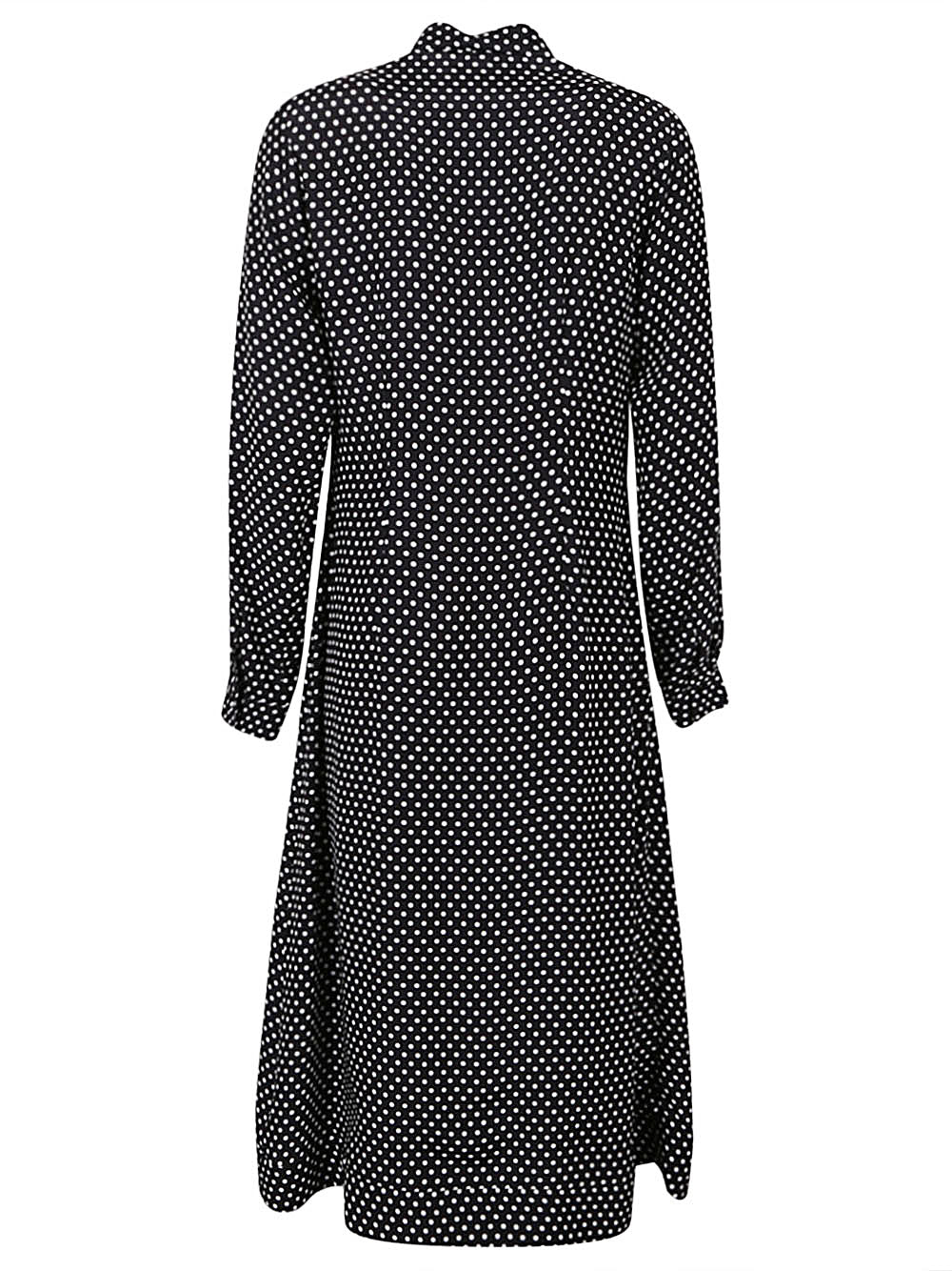 CRIDA MILANO Polka Dot Silk Midi Dress