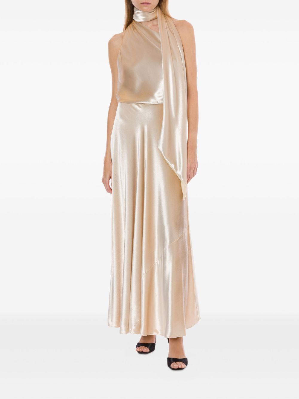 ALBERTA FERRETTI Elegant One-Shoulder Velvet Gown for Women - FW25