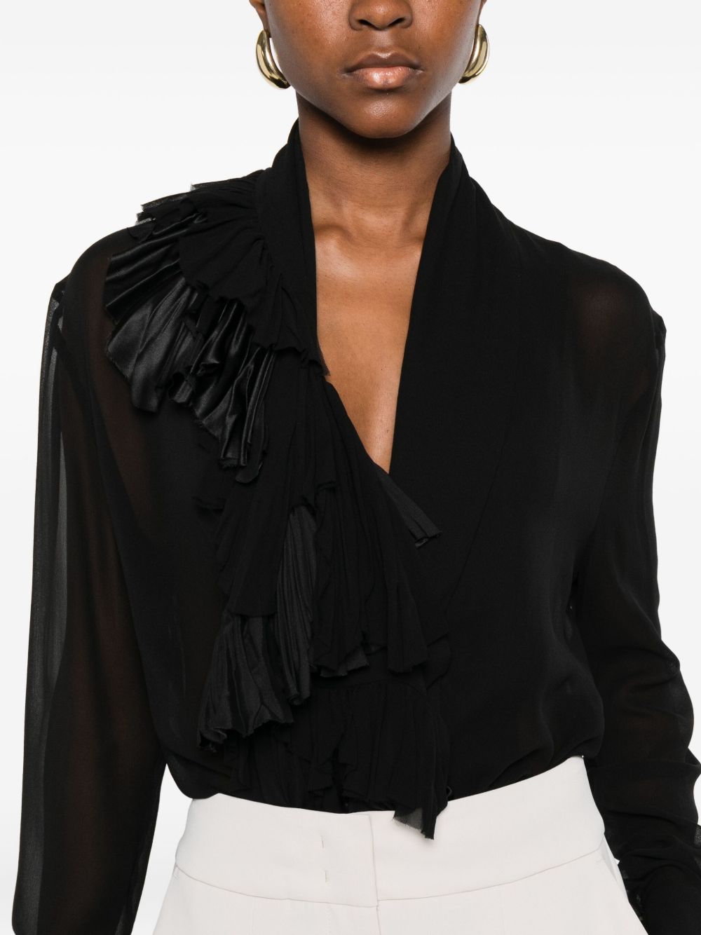 ALBERTA FERRETTI Silk Button-Up Shirt for Women - Fall Winter 25/26