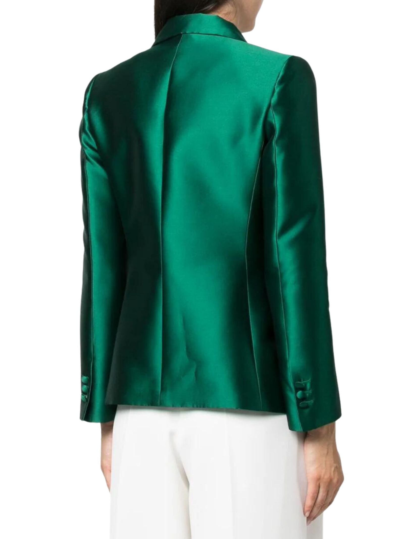 ALBERTA FERRETTI Elegant Satin Shirt with Metallic Effect for Women