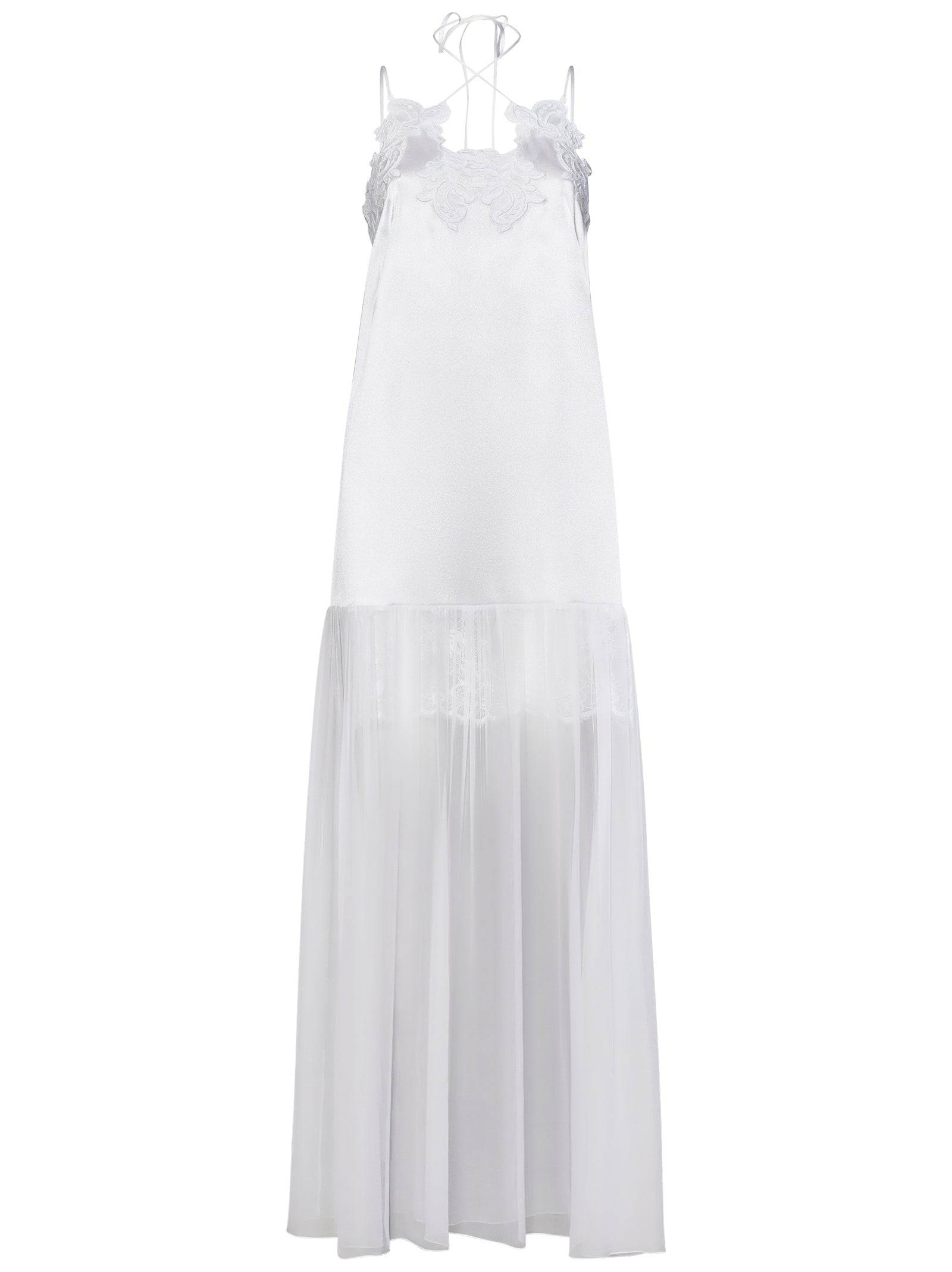 ALBERTA FERRETTI Elegant Long Dress with Lace Detail for Women - Spring Summer 25