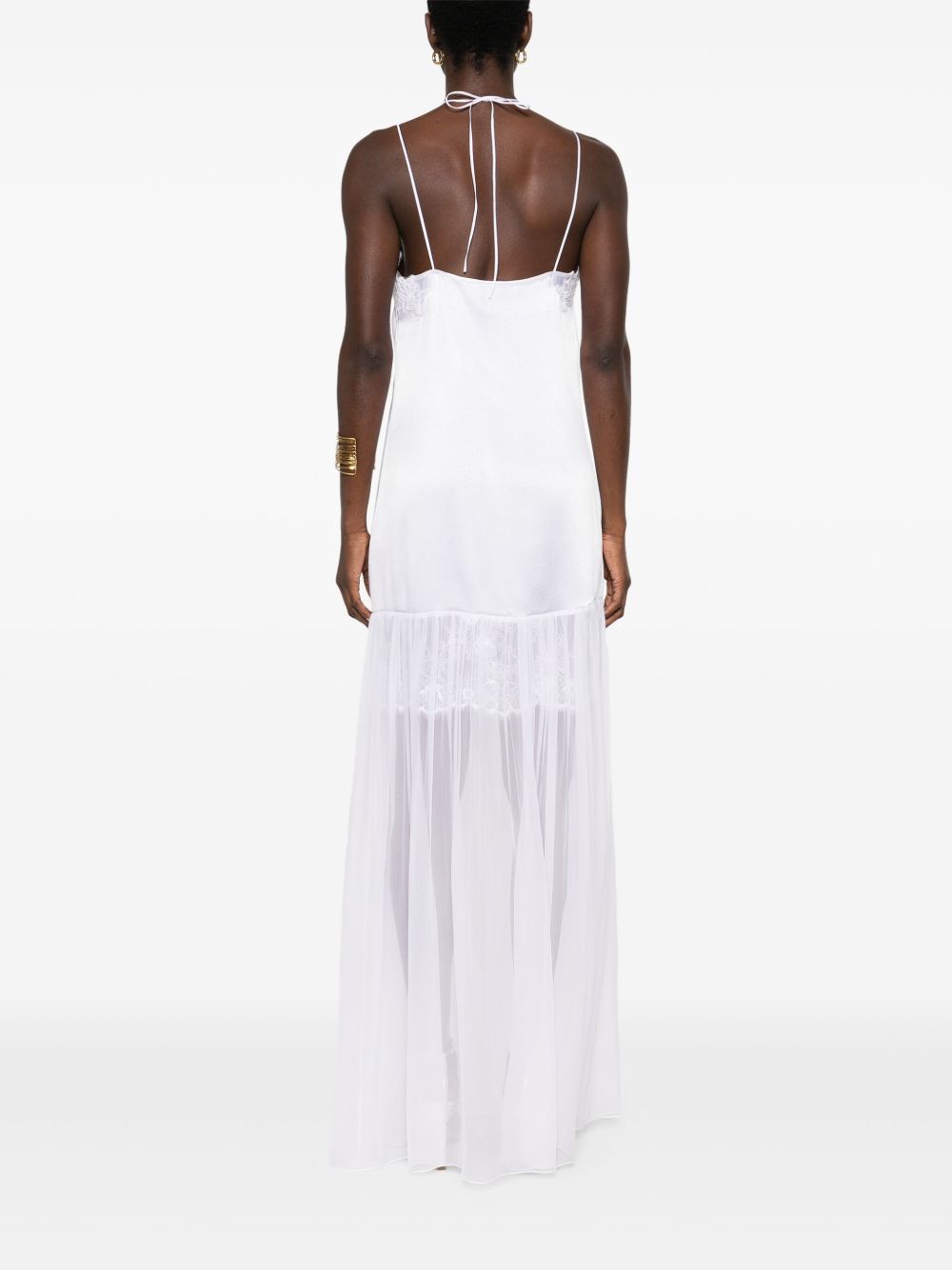 ALBERTA FERRETTI Elegant Long Dress with Lace Detail for Women - Spring Summer 25