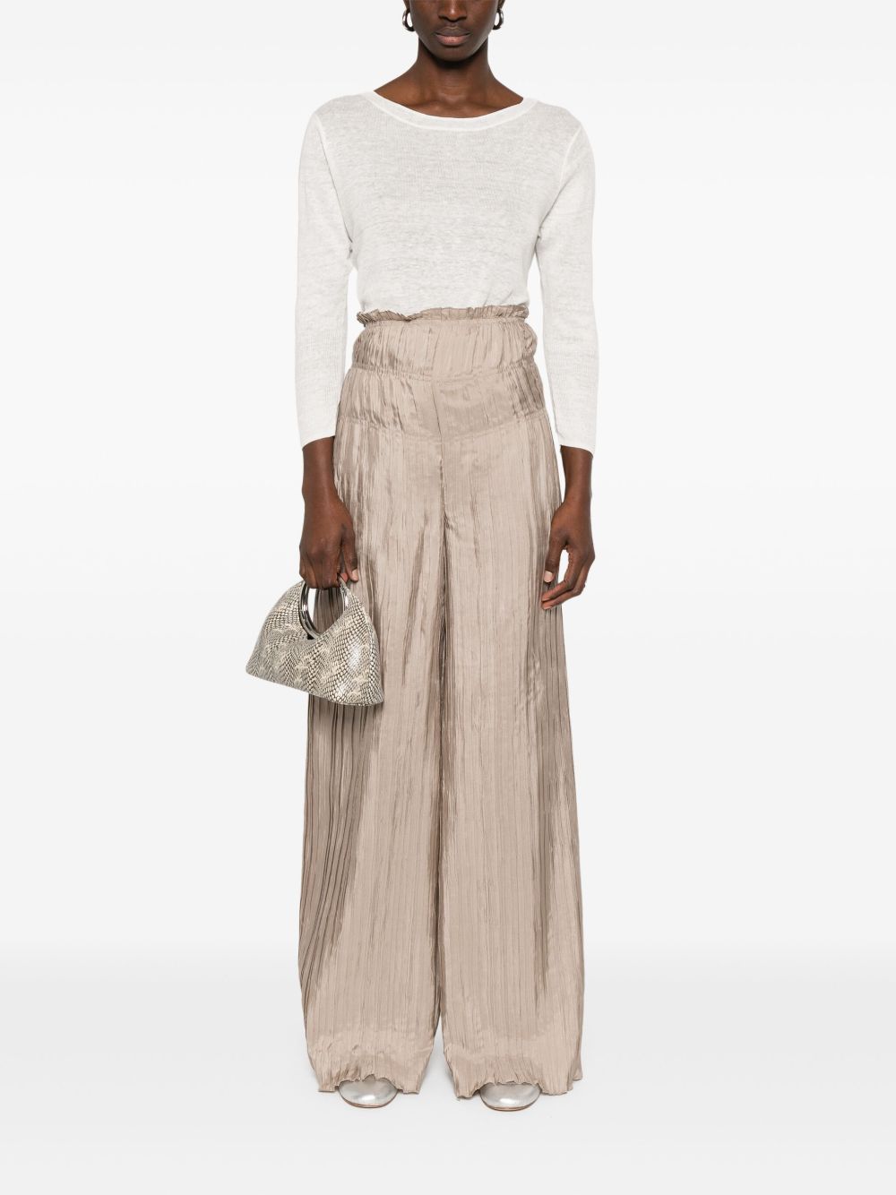 ALBERTA FERRETTI Elegant Silk Trousers for Women - Spring Summer 25