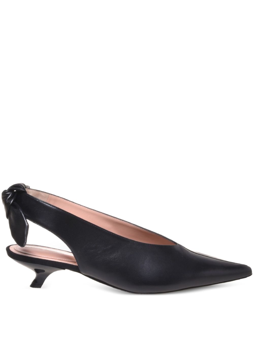 ALBERTA FERRETTI Chic Pointy Toe Slingback Pumps with Bow Detail