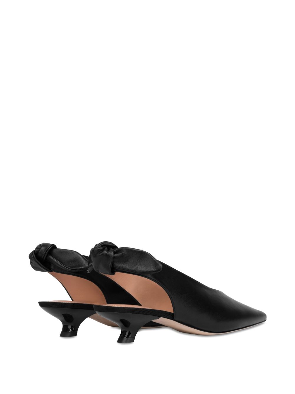 ALBERTA FERRETTI Chic Pointy Toe Slingback Pumps with Bow Detail
