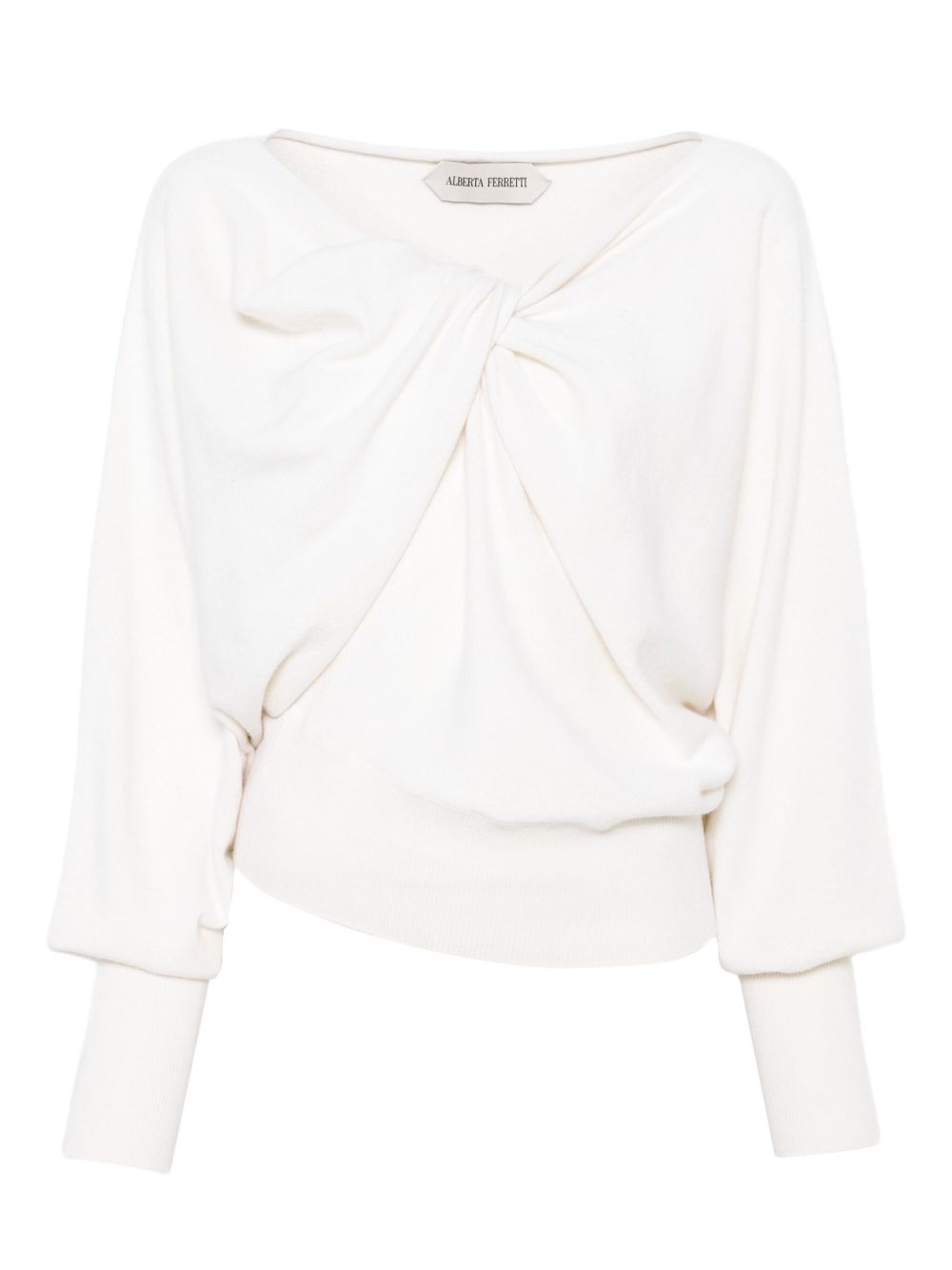 ALBERTA FERRETTI Luxurious Front Knot Sweater for Women