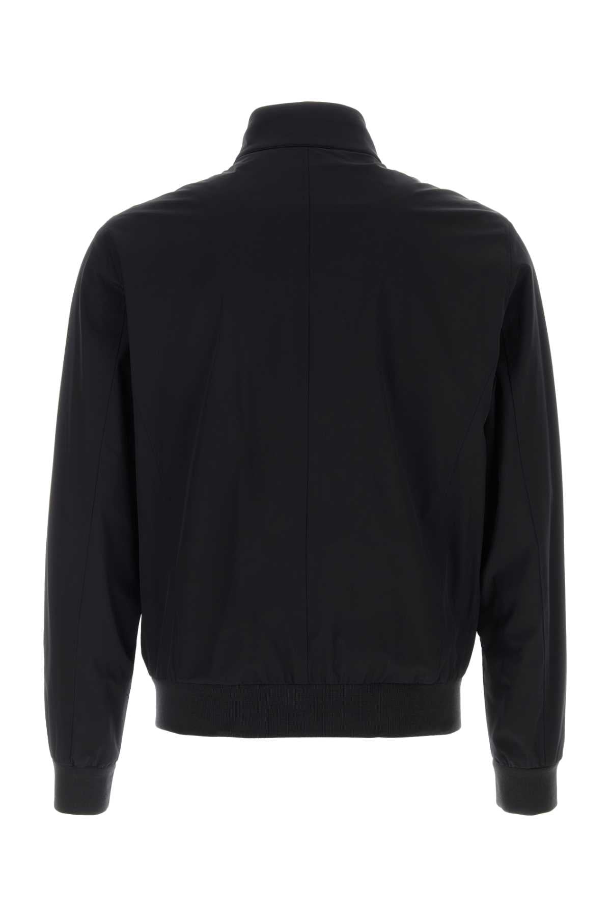 MOORER Midnight Nylon Blend Albert Bomber Jacket - Men's