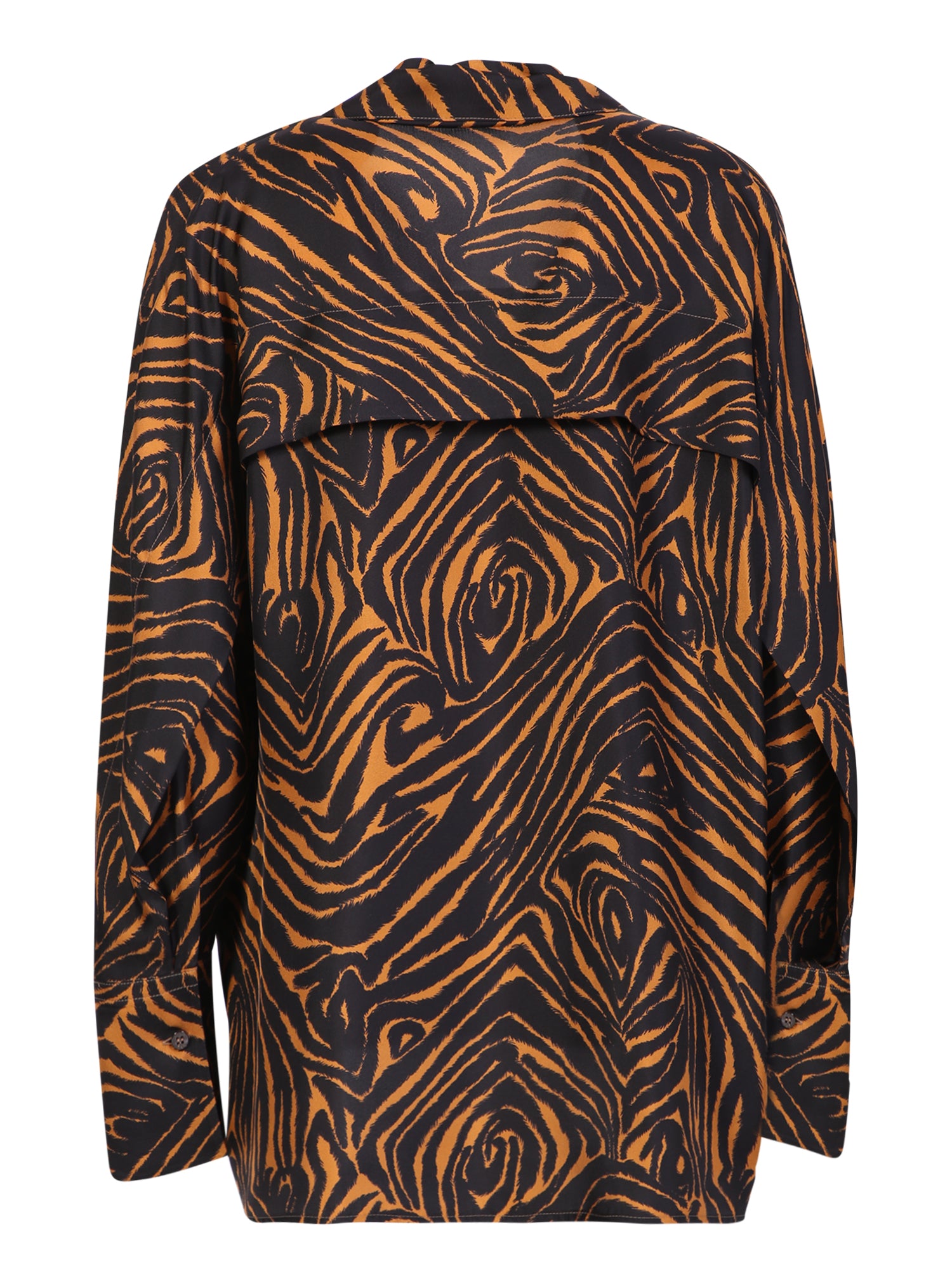 ALBERTO BIANI Bold Zebra Print Silk Shirt for Women