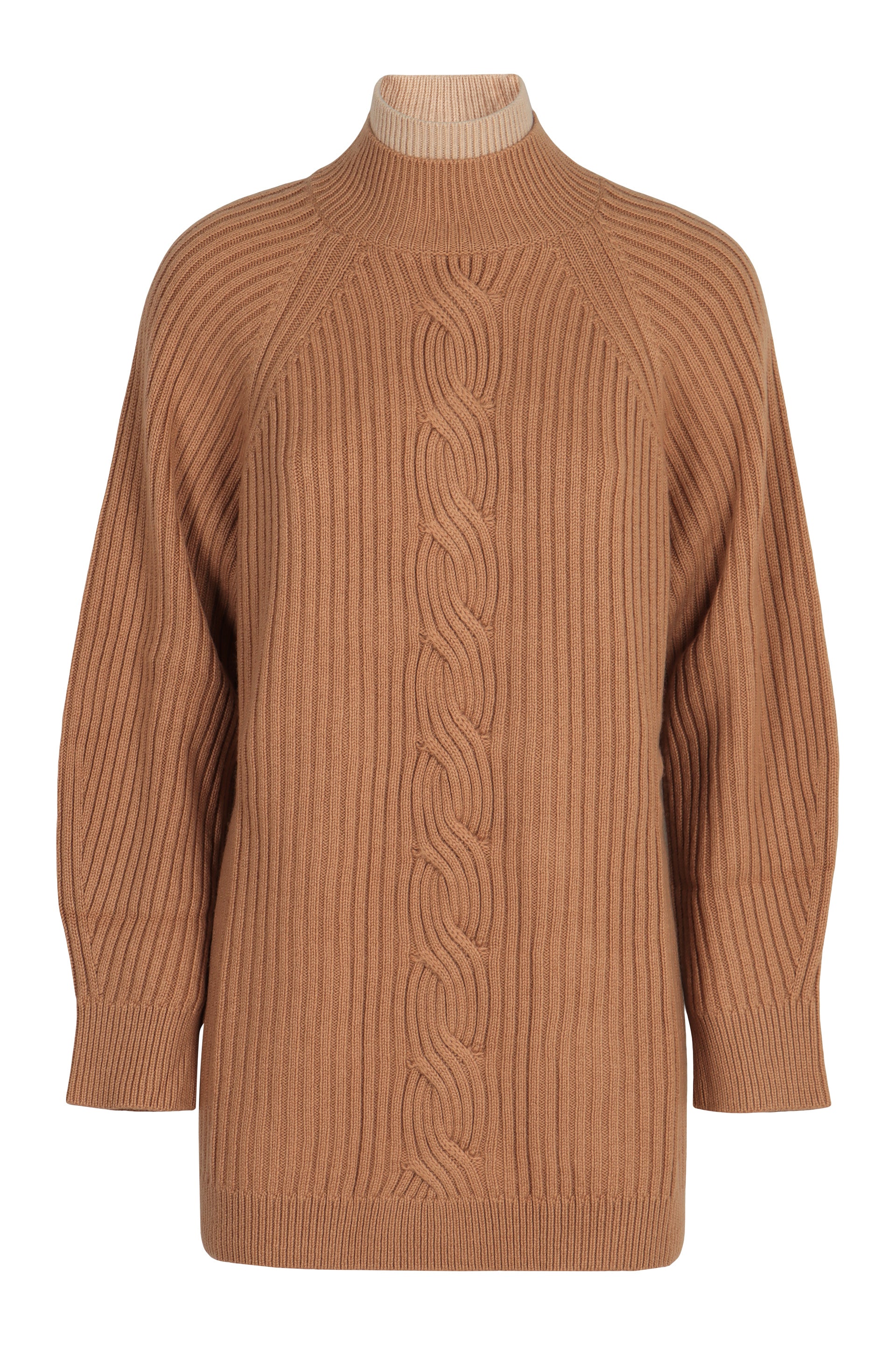 MAX MARA Oversized Wool and Cashmere High Collar Sweater