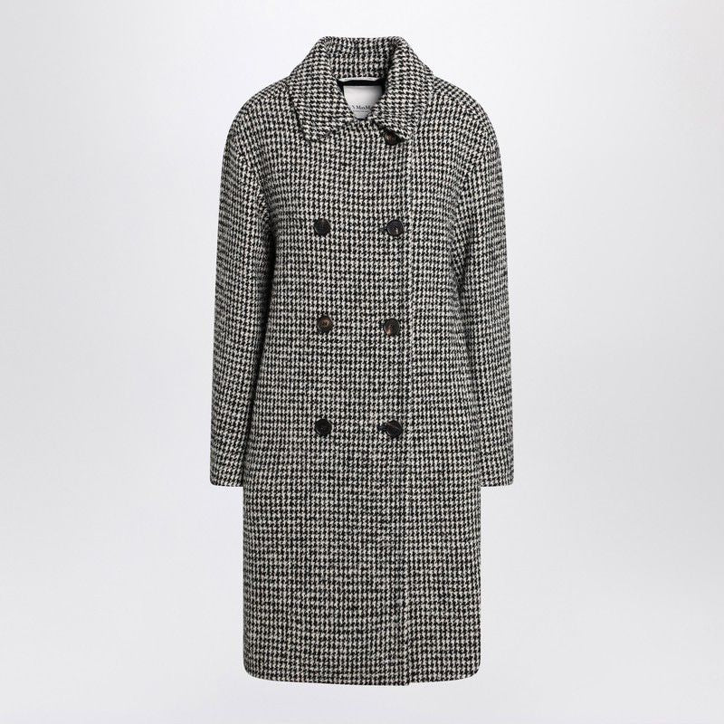 S MAX MARA Mini Houndstooth Double-Breasted Jacket