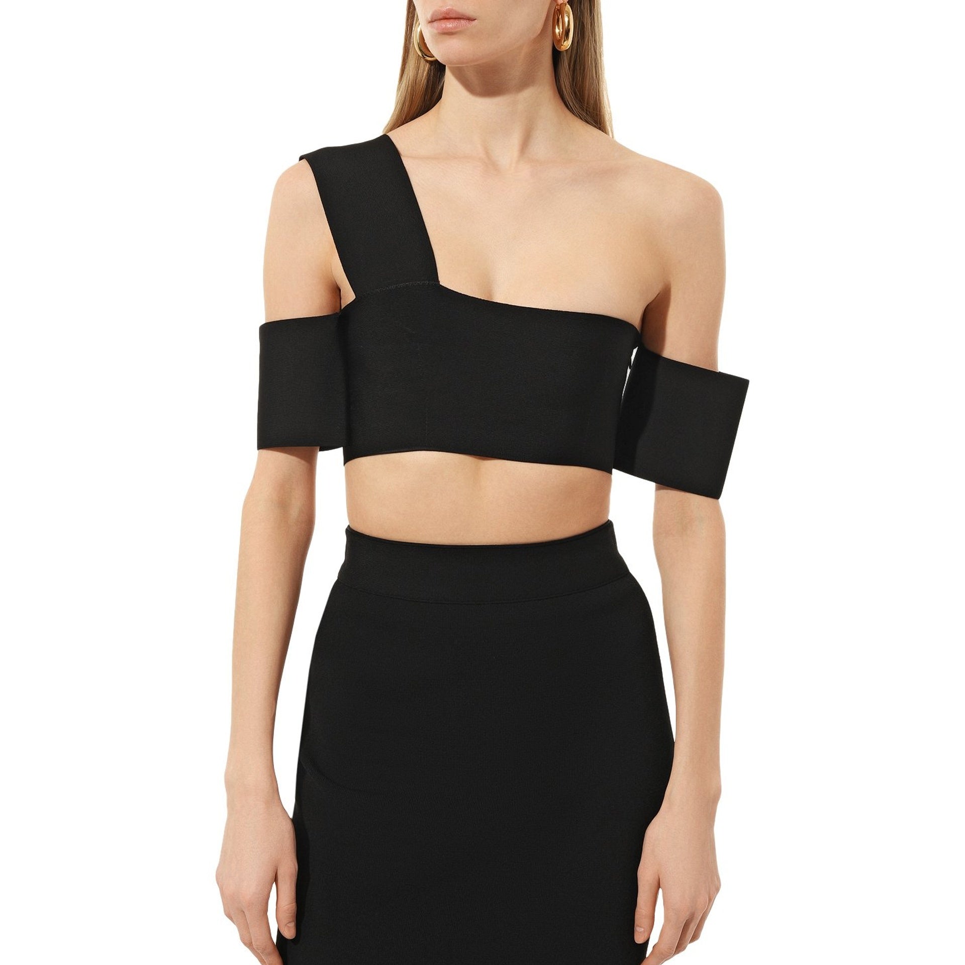 ALEXANDER MCQUEEN Off-Shoulder Bandage Mini Top for Women