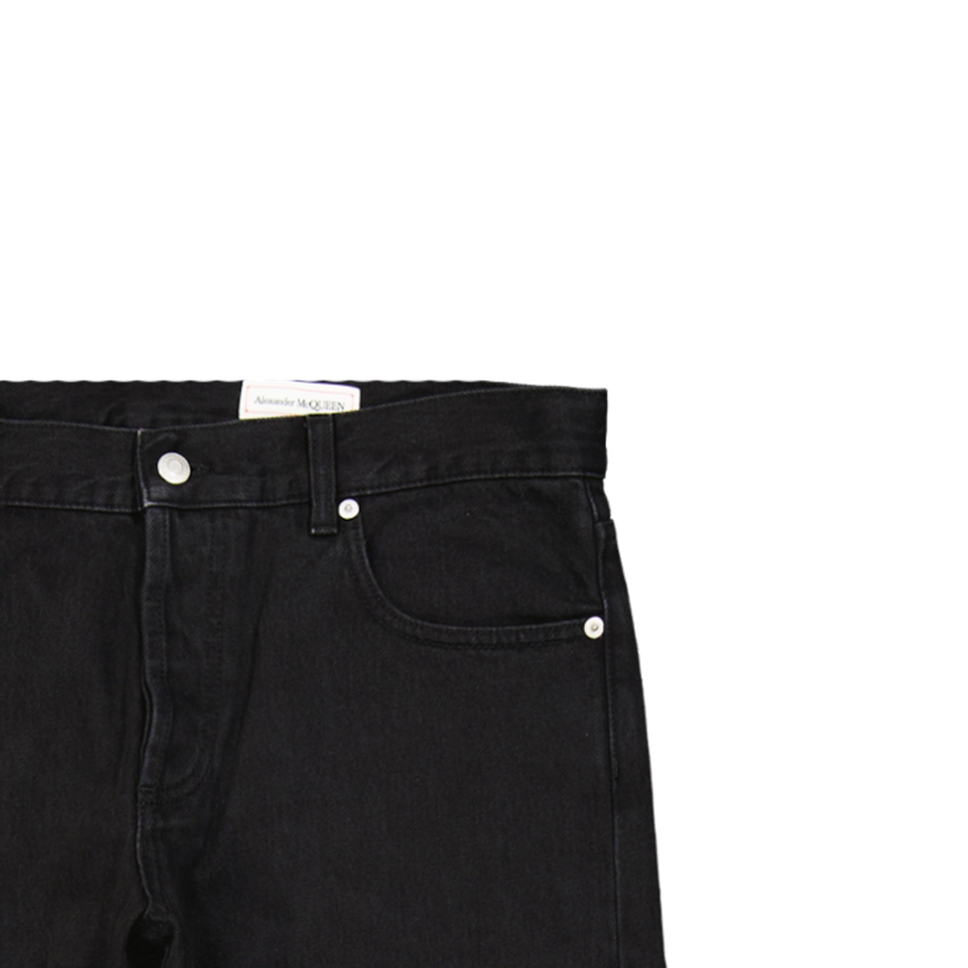 ALEXANDER MCQUEEN Sleek Cotton Denim Jeans