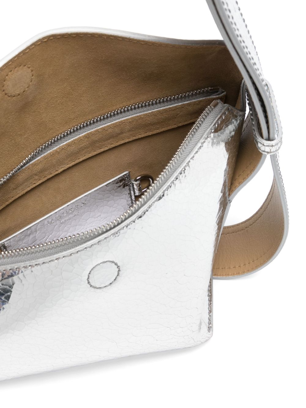 ALEXANDER MCQUEEN Stunning Mini Silver Shoulder Handbag