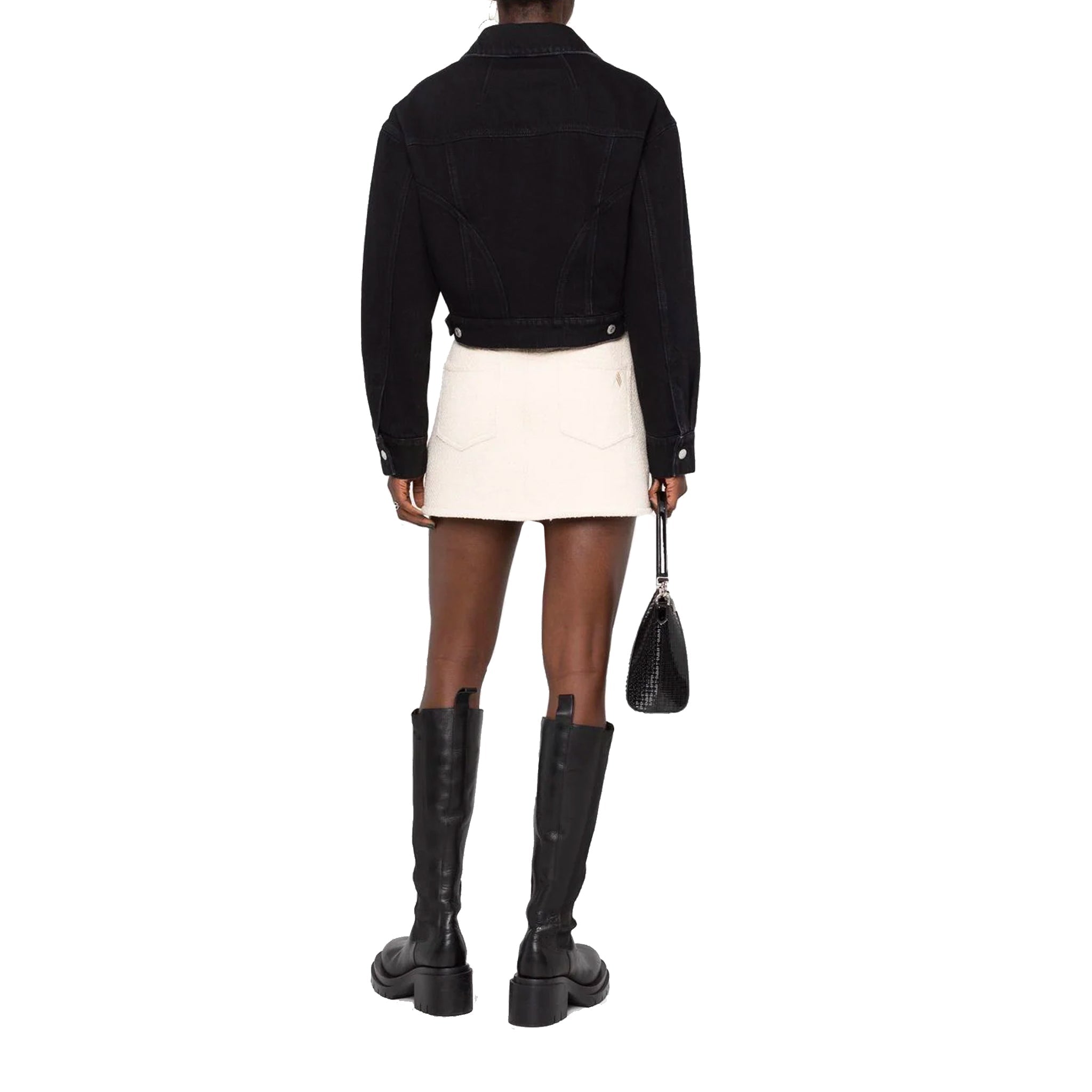 ALEXANDER MCQUEEN Cropped Denim Jacket for Women