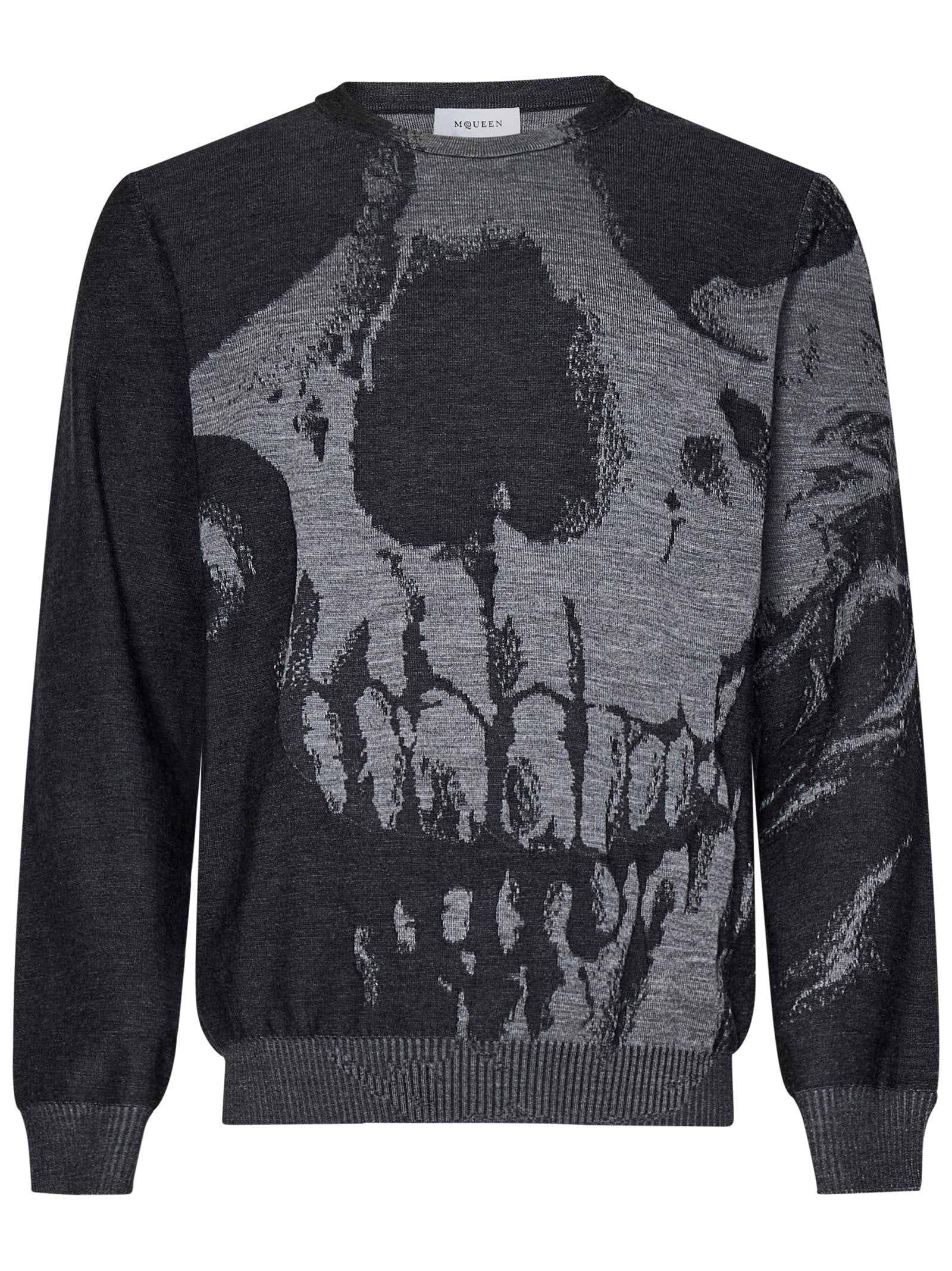 ALEXANDER MCQUEEN Skull Intarsia Sweater for Men - Spring Summer 25