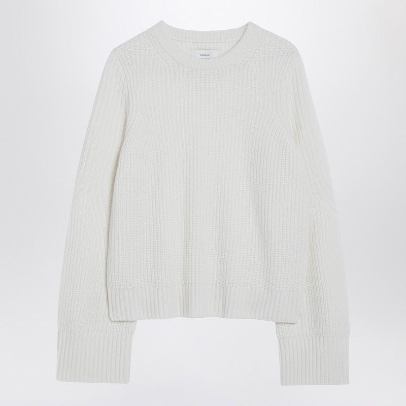 LOULOU DE SAISON Cashmere Crewneck Sweater with Wide Sleeves - FW25