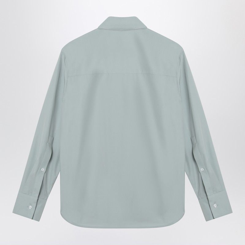 LOULOU STUDIO Women's Cotton Fog Shirt with Long Sleeves and Buttoned Cuffs