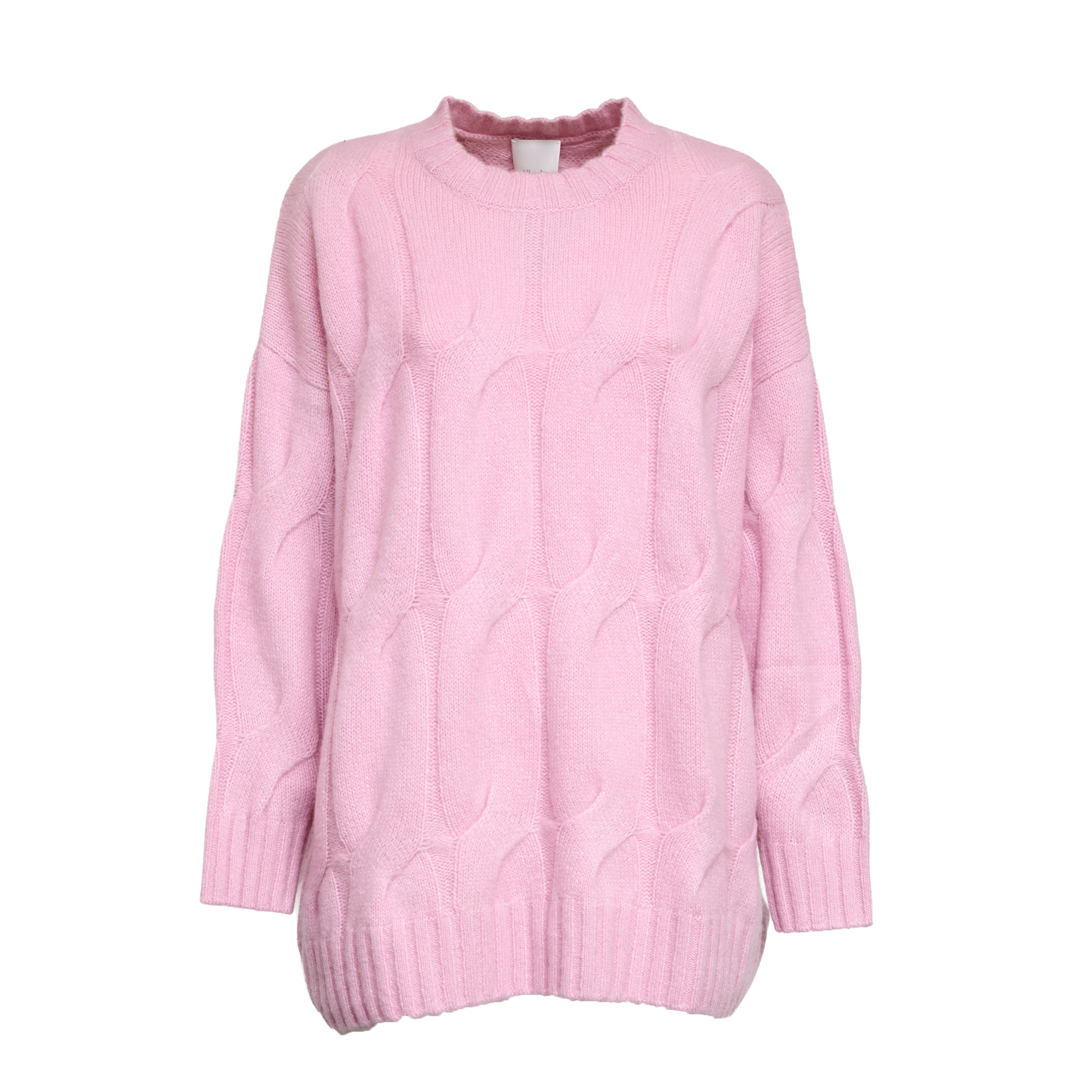 ALLUDE Oversized Cable Knit Sweater for Women