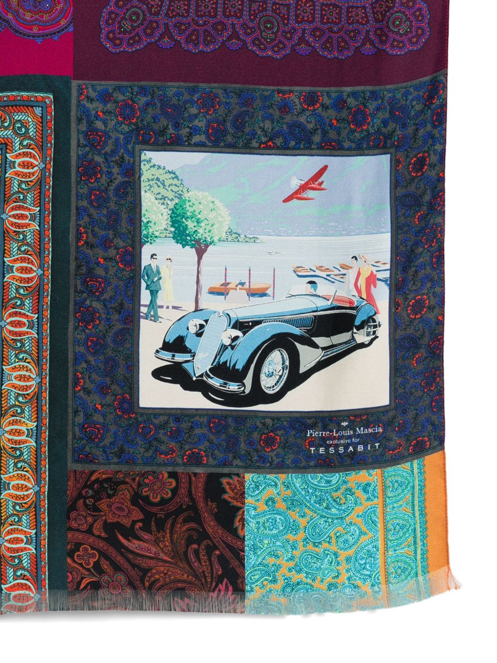 PIERRE LOUIS MASCIA Lago di Como Silk Printed Scarf