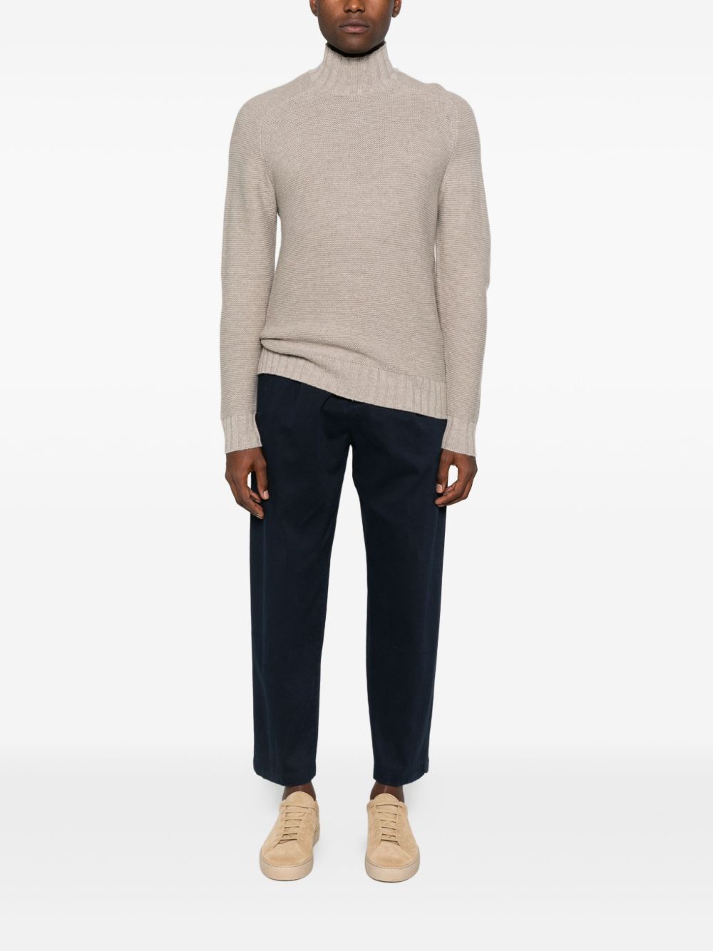 ALPHA STUDIO Men's Luxurious Wool & Cashmere Sweater - FW25