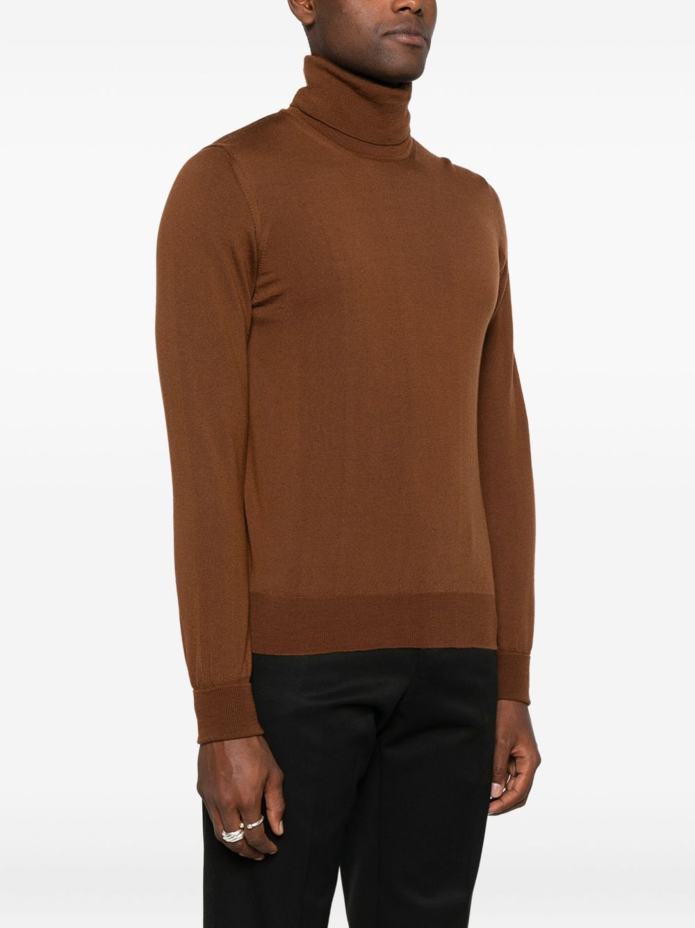 ALPHA STUDIO Classic Merino Wool Sweater for Men - Cozy Fit