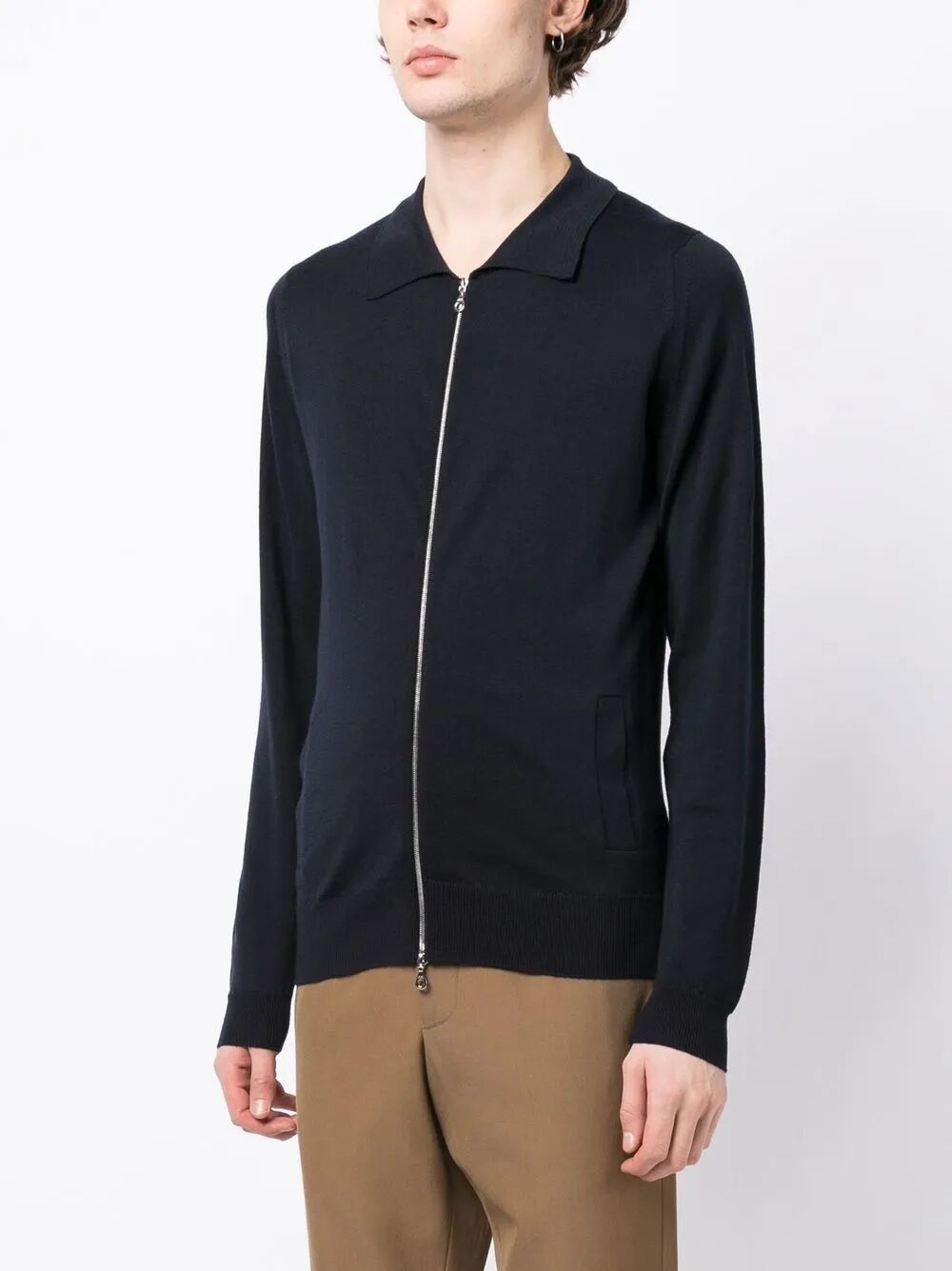 JOHN SMEDLEY Men's Zip-Up Cardigan