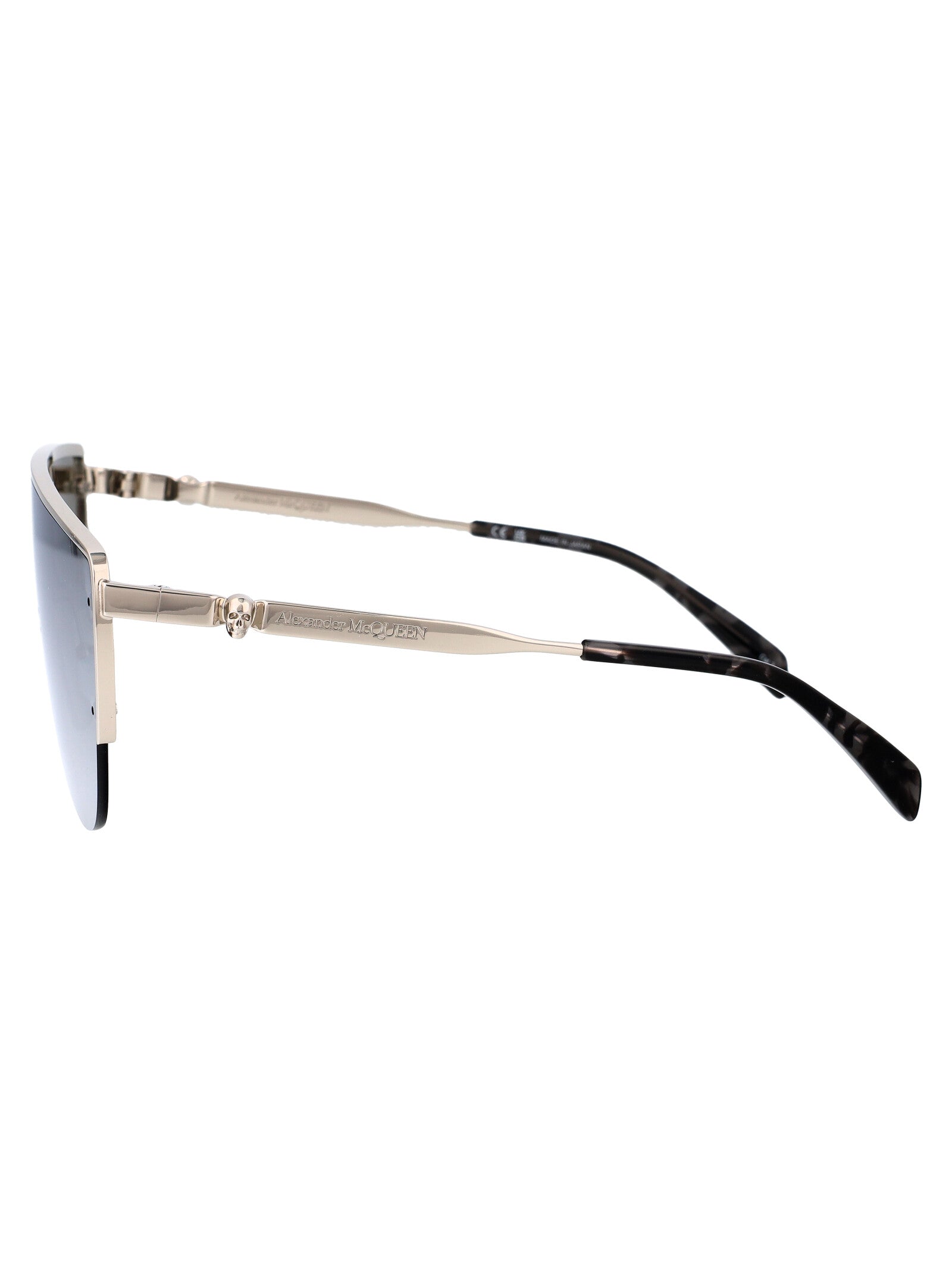 ALEXANDER MCQUEEN Metallic Sunglasses for Women - SS25 Collection