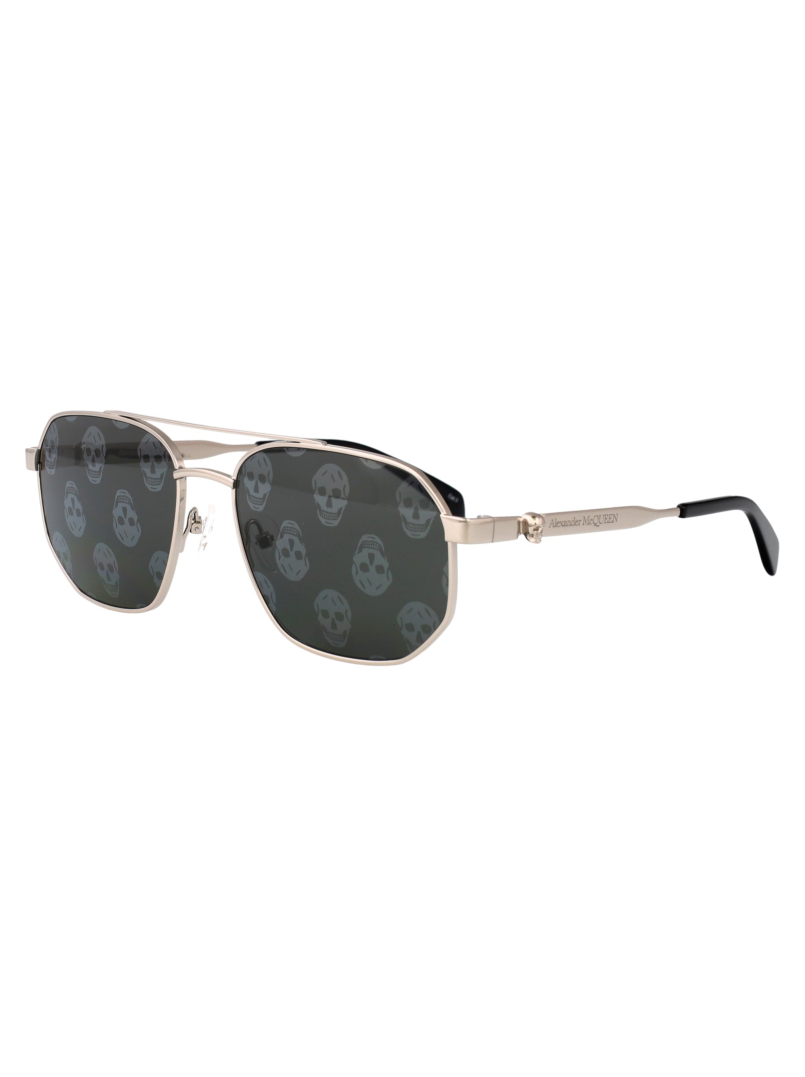 ALEXANDER MCQUEEN Metal Sunglasses for Women - SS25 Collection