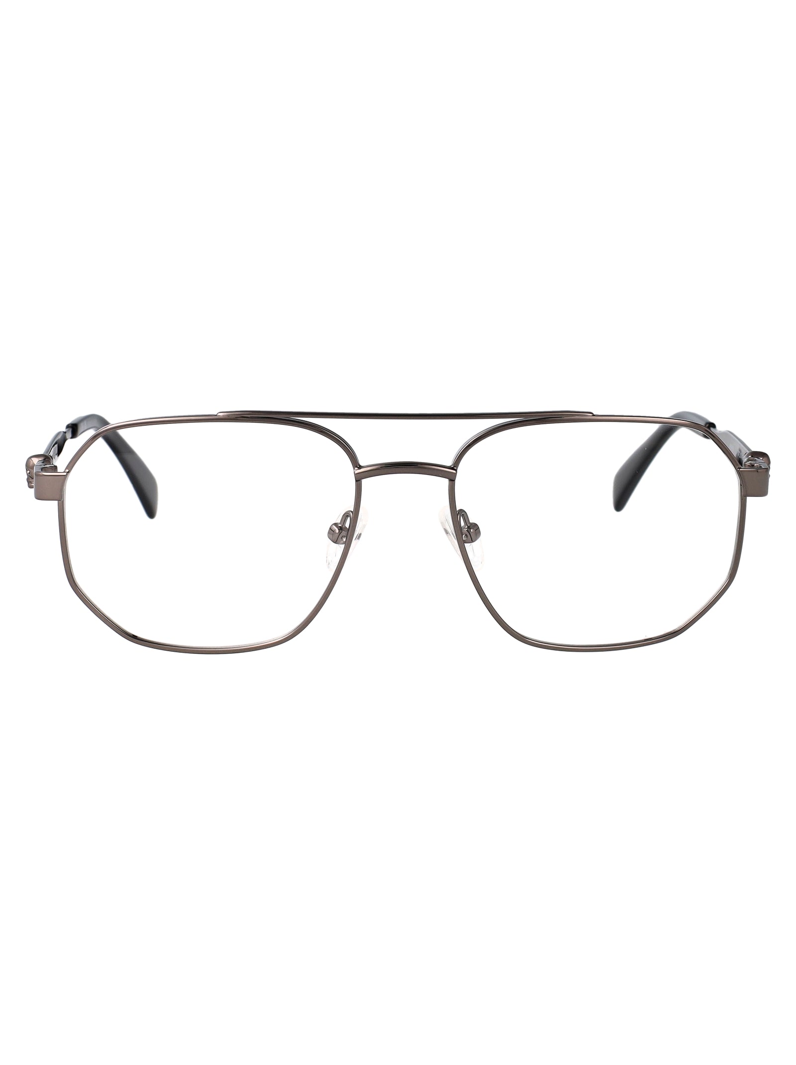 ALEXANDER MCQUEEN Ruthenium Metal Optical Glasses for Women