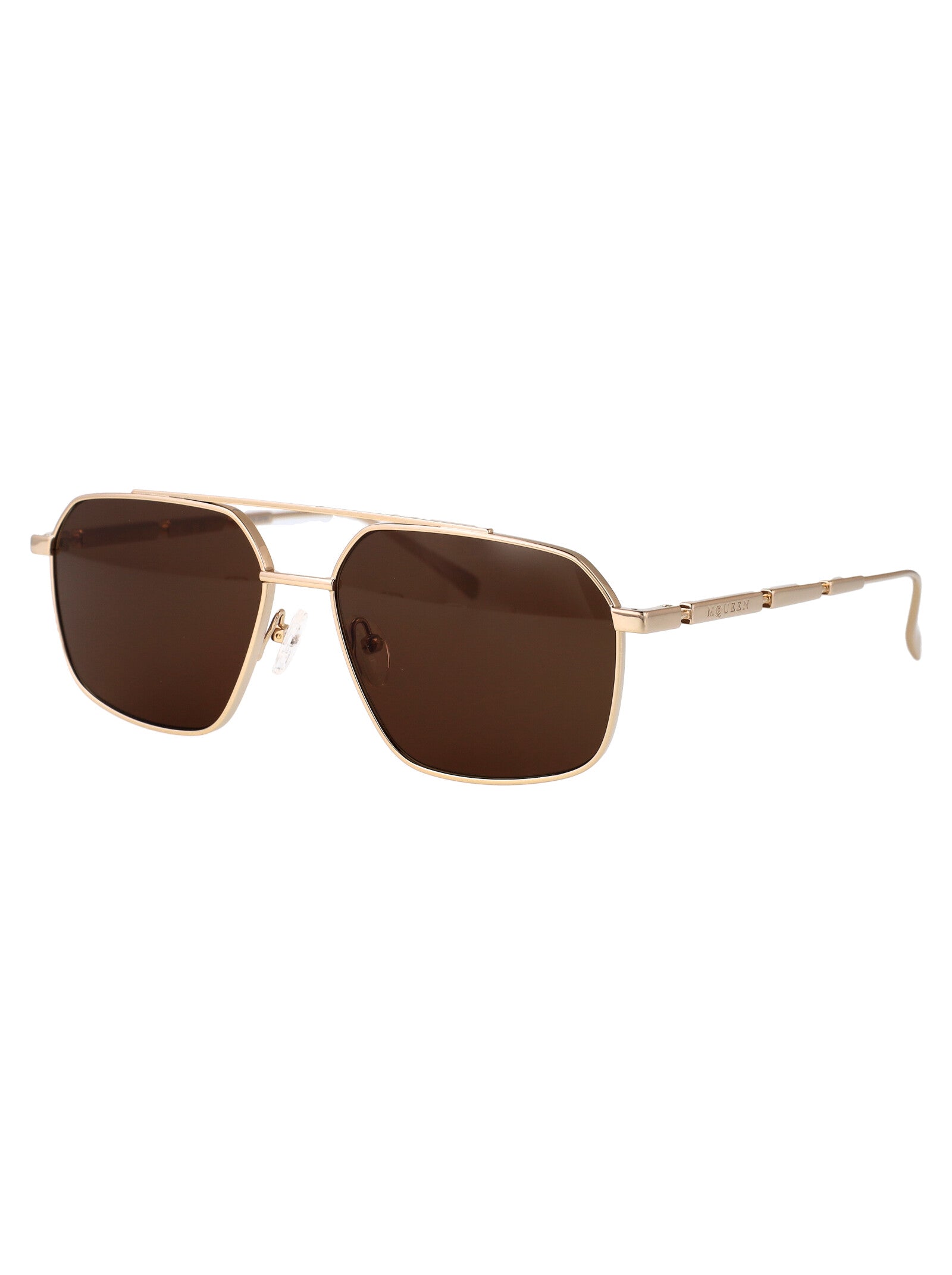 ALEXANDER MCQUEEN Metallic Sunglasses for Women - SS25 Collection