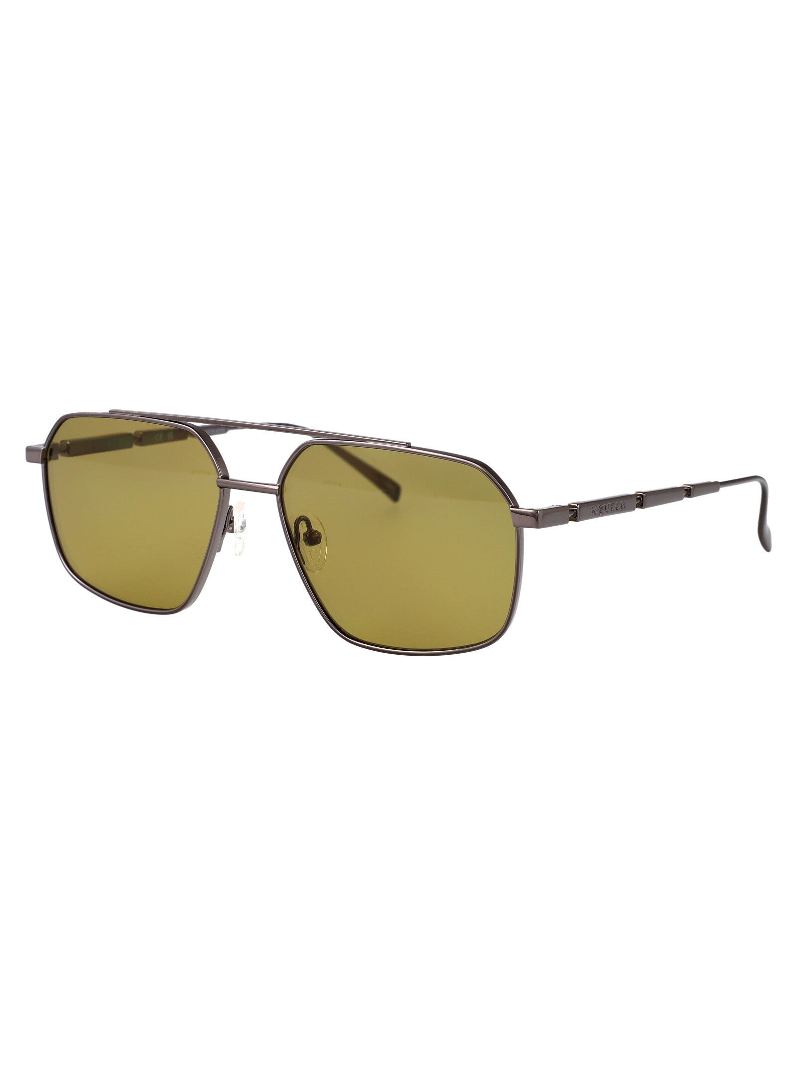 ALEXANDER MCQUEEN Metallic Sunglasses for Women - SS25 Collection