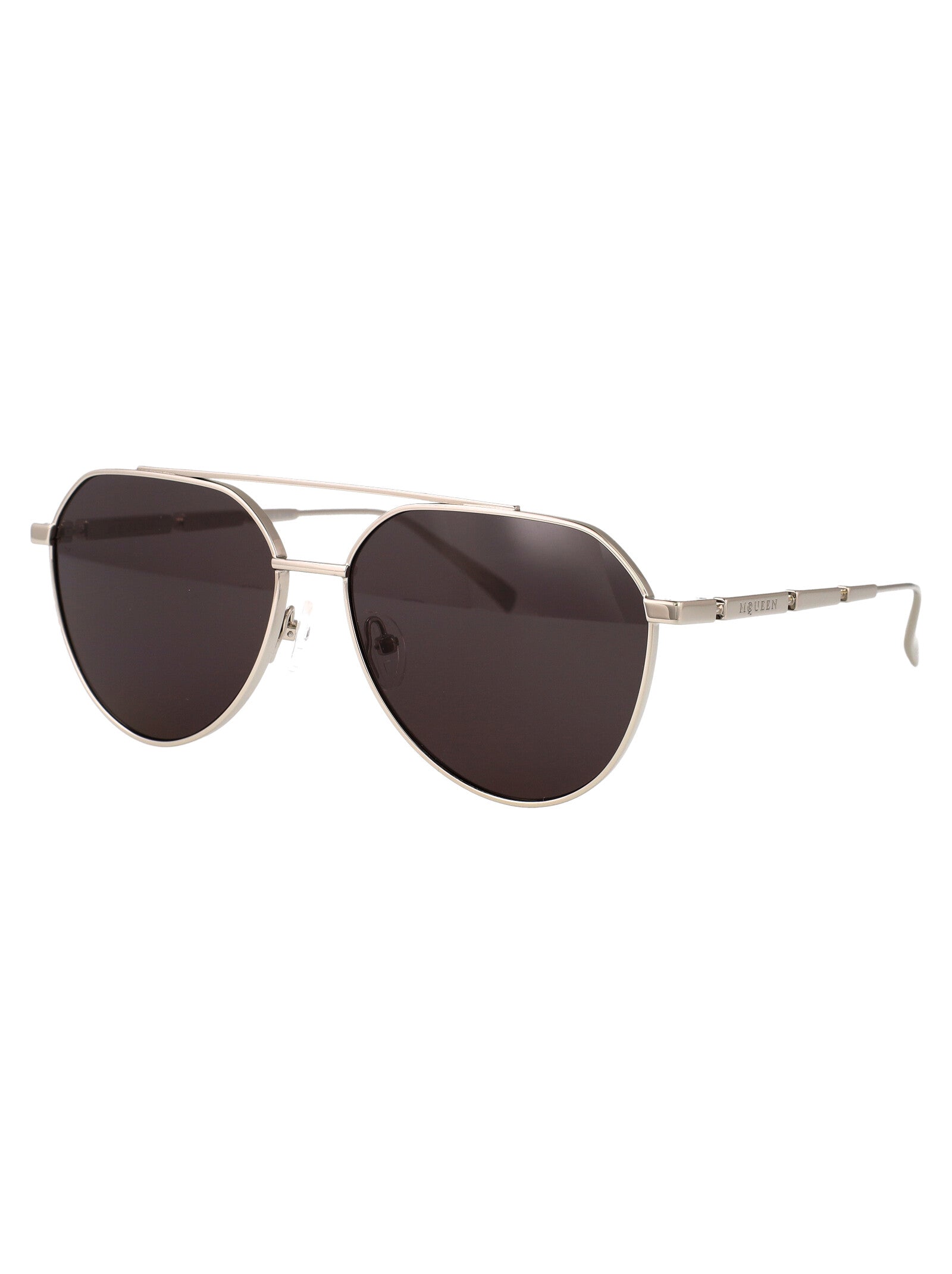 ALEXANDER MCQUEEN Futuristic Metallic Sunglasses for Women