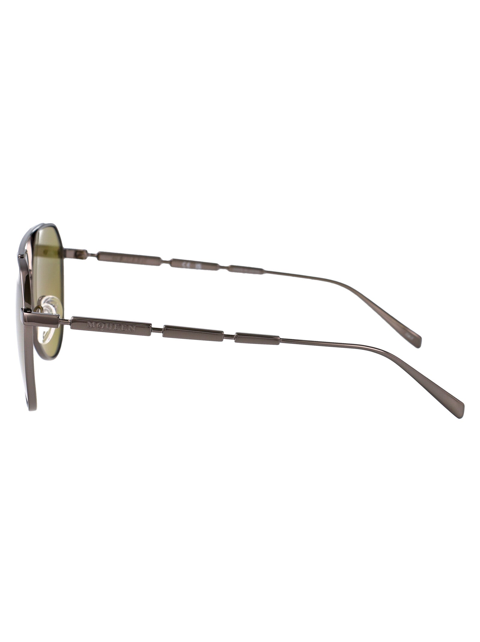 ALEXANDER MCQUEEN Chic Metallic Sunglasses for Women - SS25 Collection