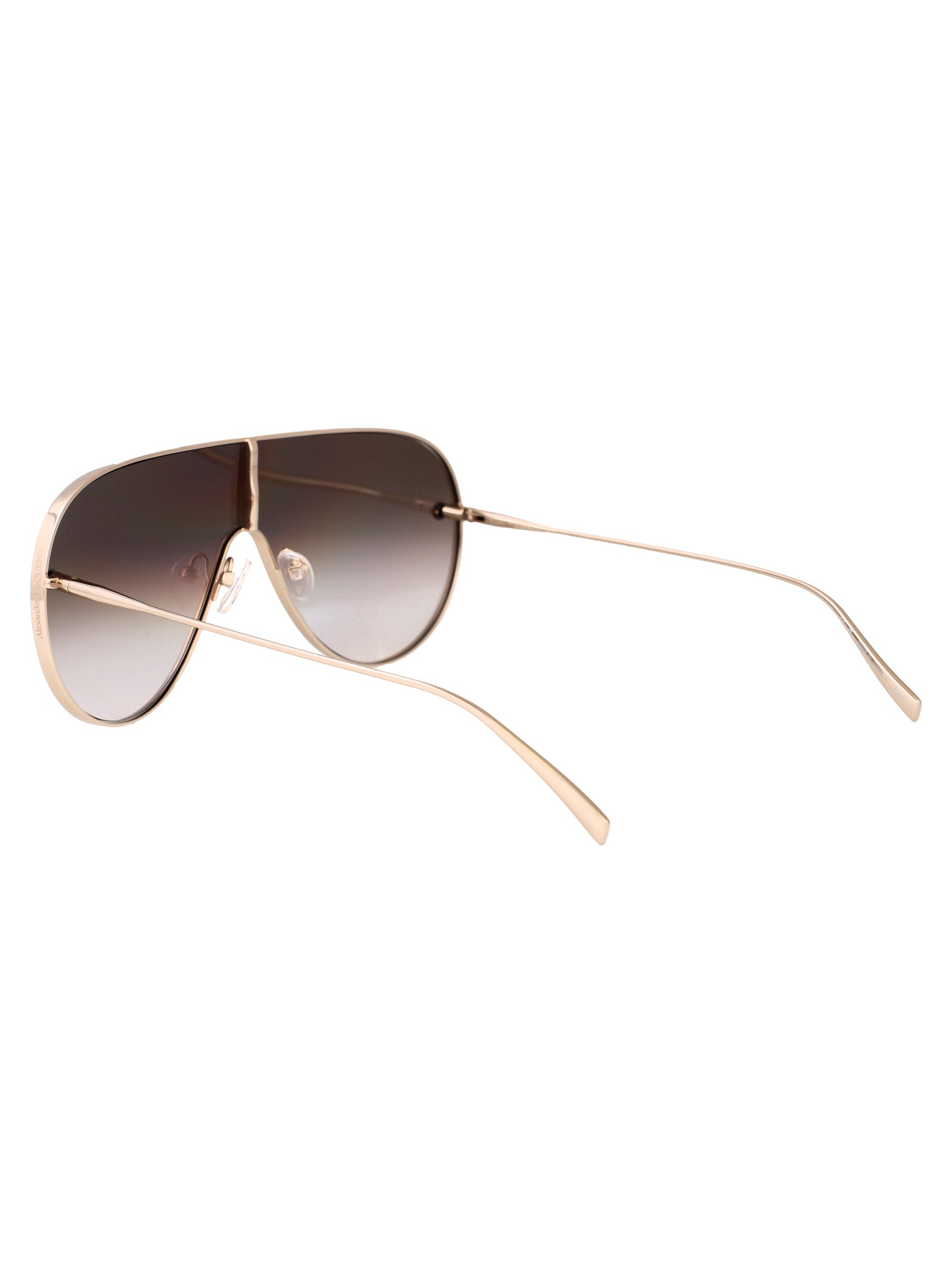 ALEXANDER MCQUEEN Gold Metal Frame Sunglasses