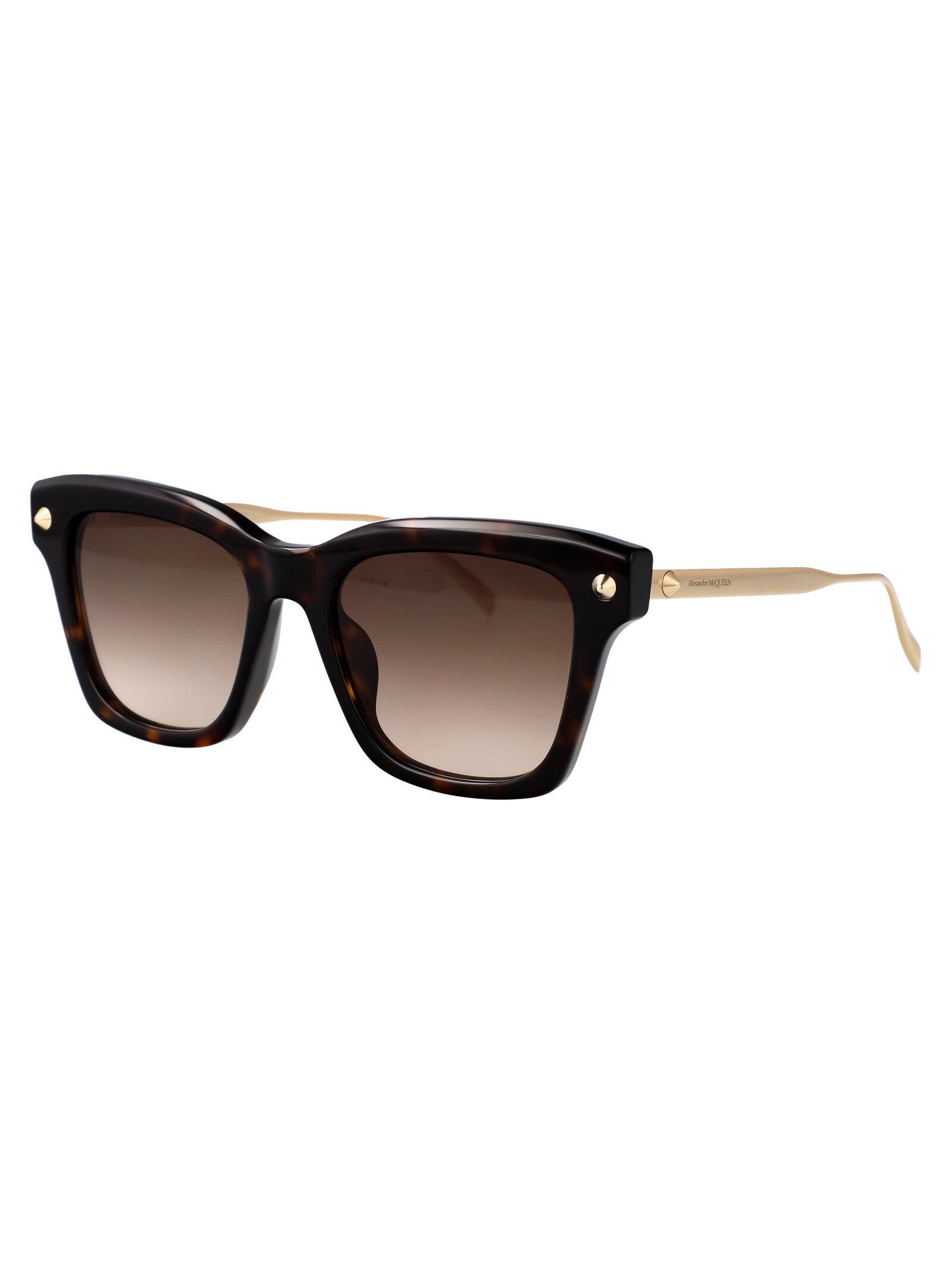 ALEXANDER MCQUEEN Metallic Havana Sunglasses