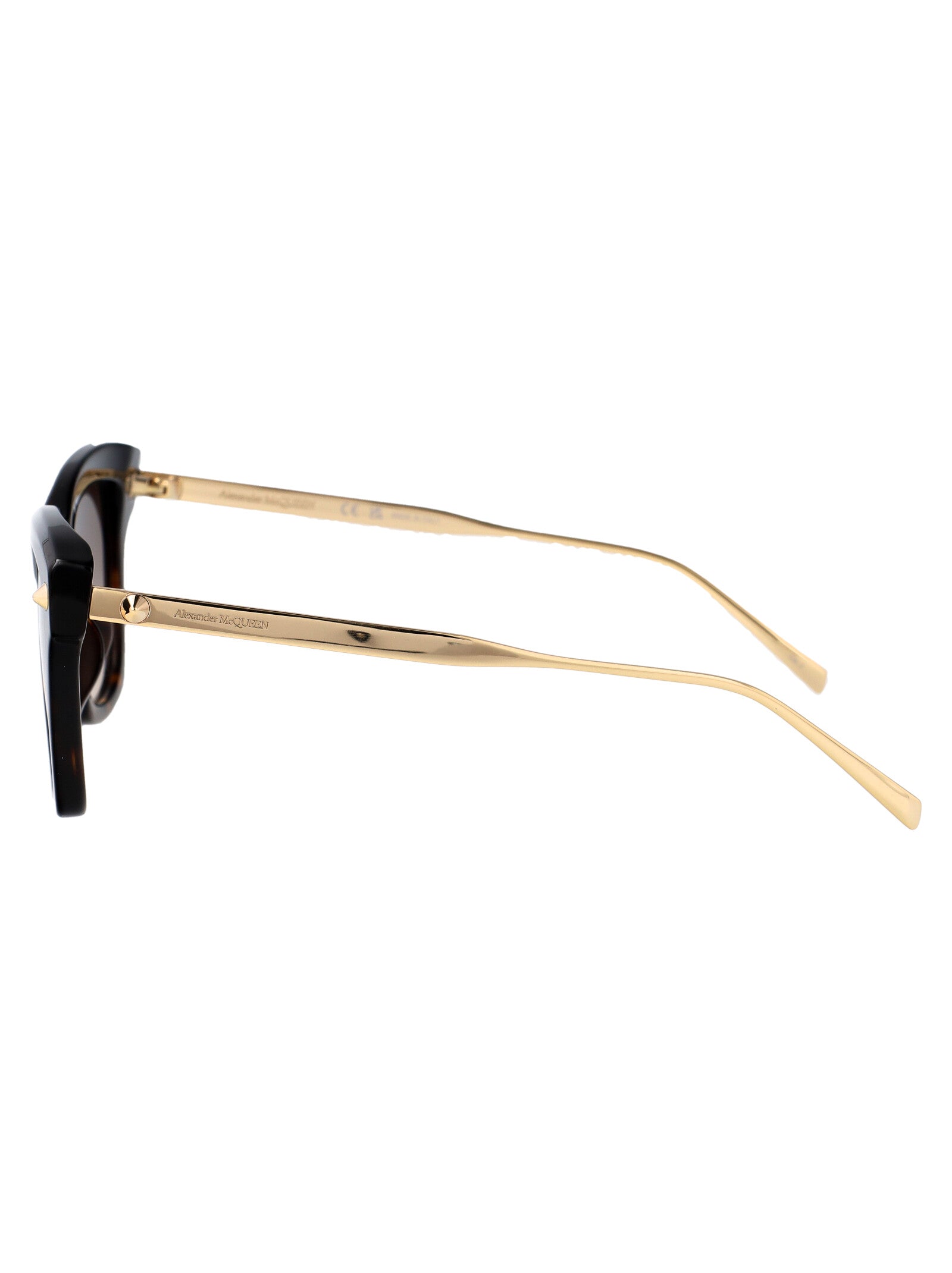 ALEXANDER MCQUEEN Metallic Havana Sunglasses
