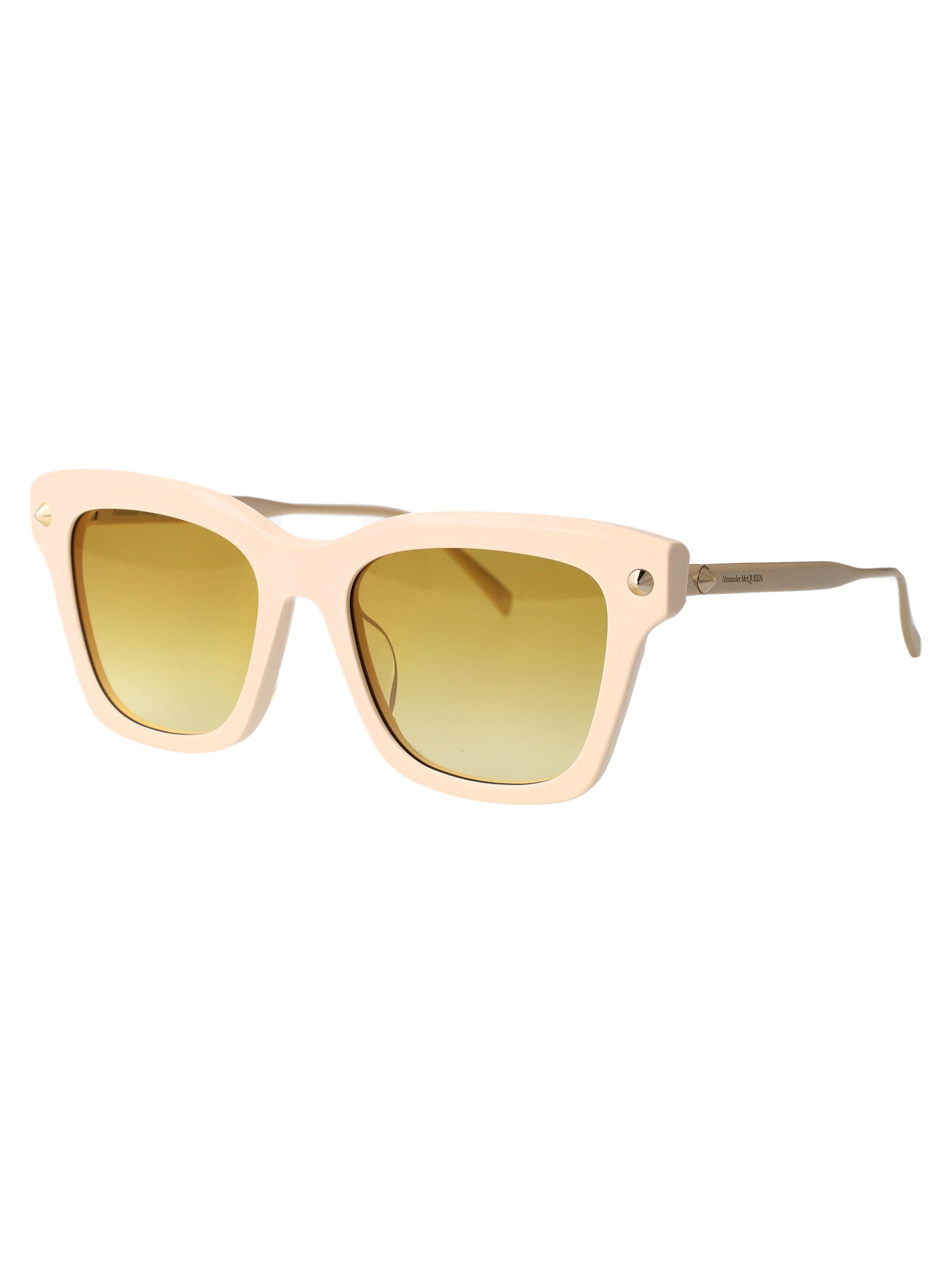 ALEXANDER MCQUEEN Metallic Sunglasses for Women - Summer Style 2025