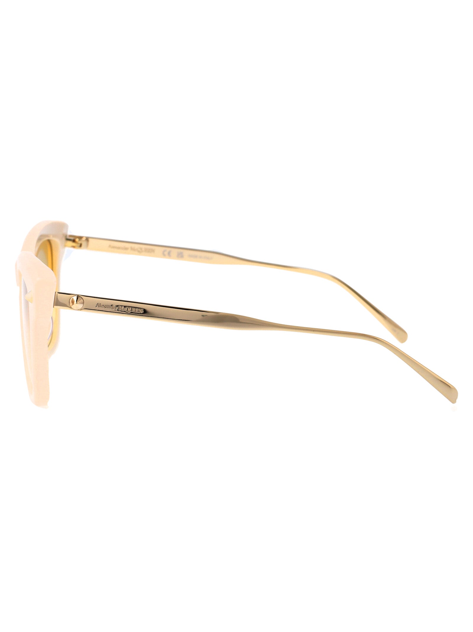 ALEXANDER MCQUEEN Metallic Sunglasses for Women - Summer Style 2025
