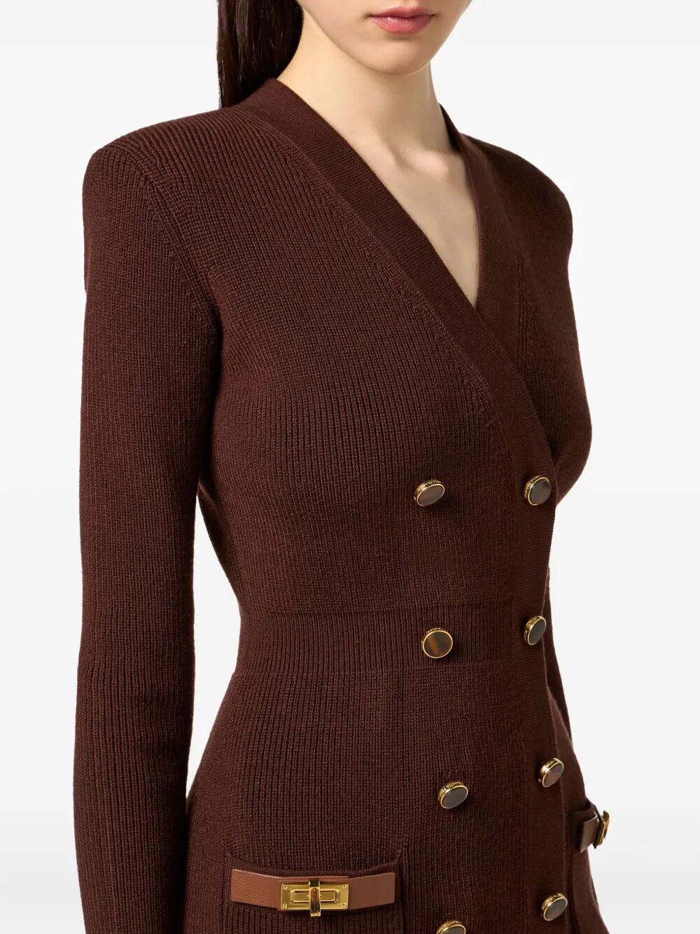 ELISABETTA FRANCHI Chic Double-Breasted Mini Dress for Women