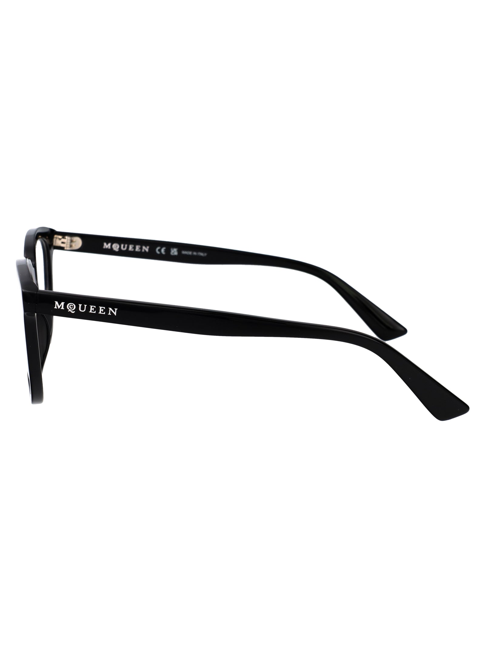 ALEXANDER MCQUEEN Transparent Recycled Acetate Optical Glasses for Women