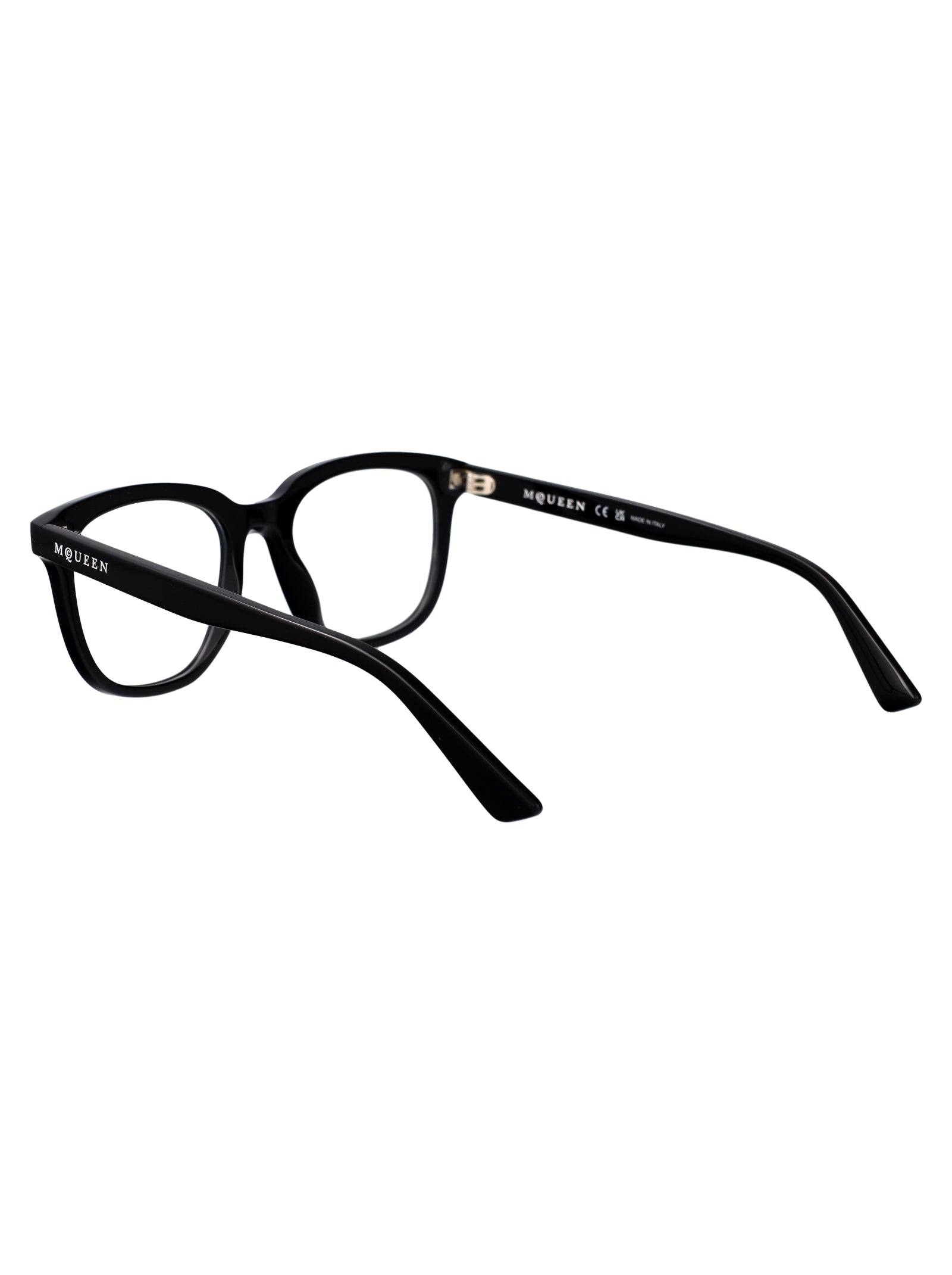 ALEXANDER MCQUEEN Transparent Recycled Acetate Optical Glasses for Women