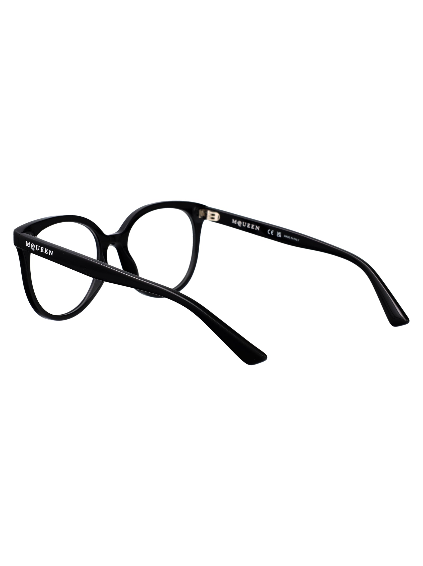 ALEXANDER MCQUEEN Transparent Recycled Acetate Optical Glasses for Women