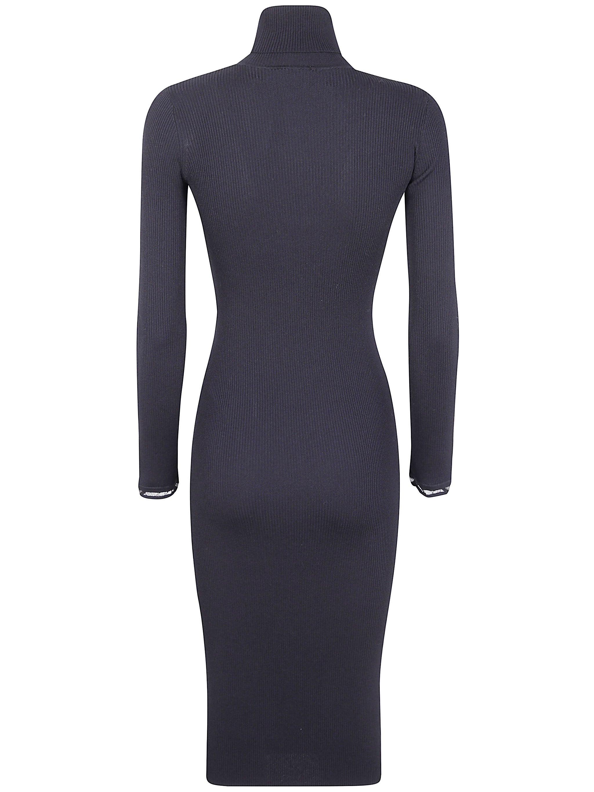 ELISABETTA FRANCHI Ribbed Knit Dress with Belt