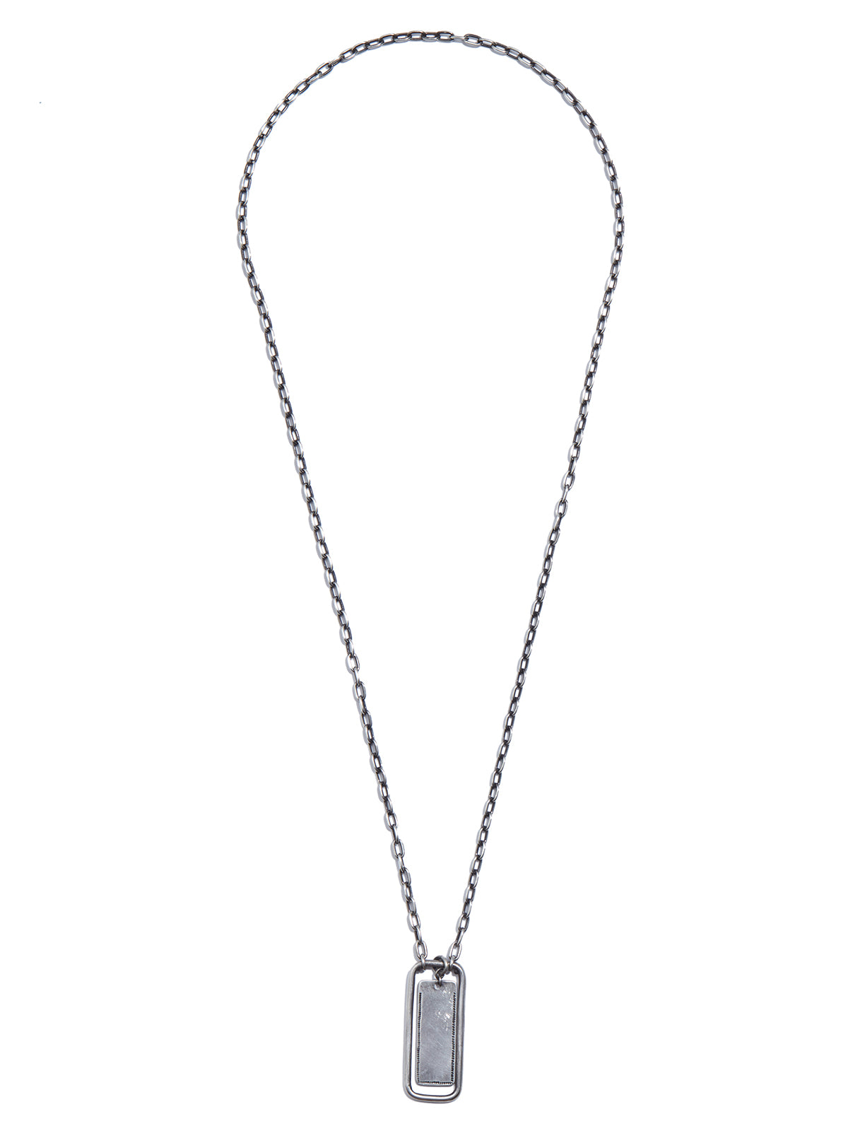 WERKSTATT:MUNCHEN Stylish Silver Necklace with Pendant for Men