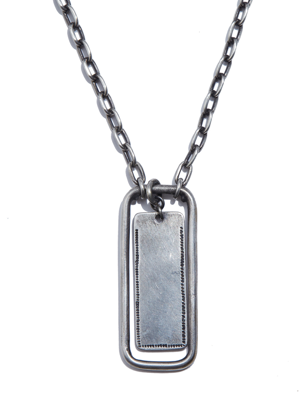 WERKSTATT:MUNCHEN Stylish Silver Necklace with Pendant for Men