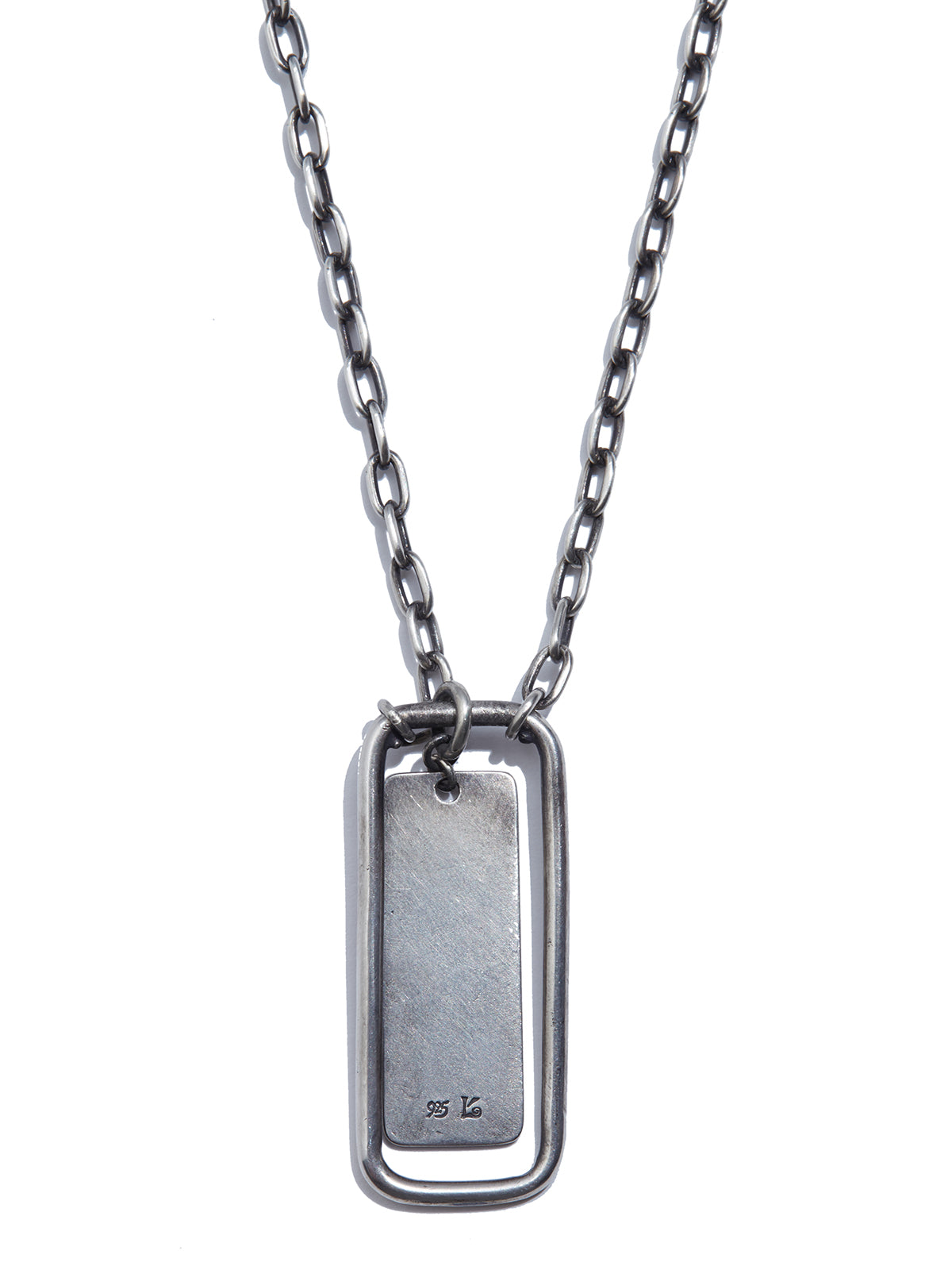 WERKSTATT:MUNCHEN Stylish Silver Necklace with Pendant for Men